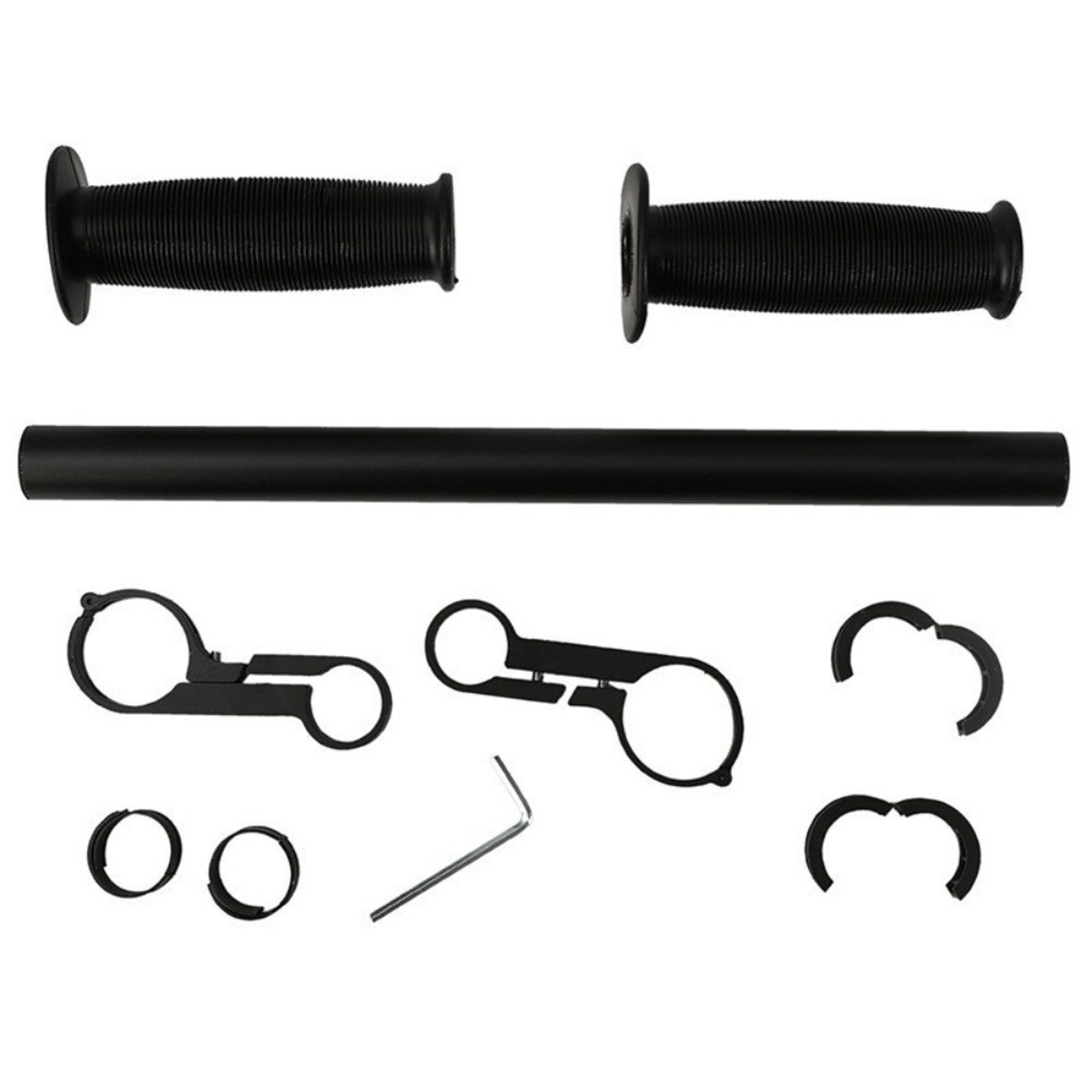 Durable Black Bicycle Handlebar with Ergonomic Design, Removable Armrest Bracket for Kids – view 2