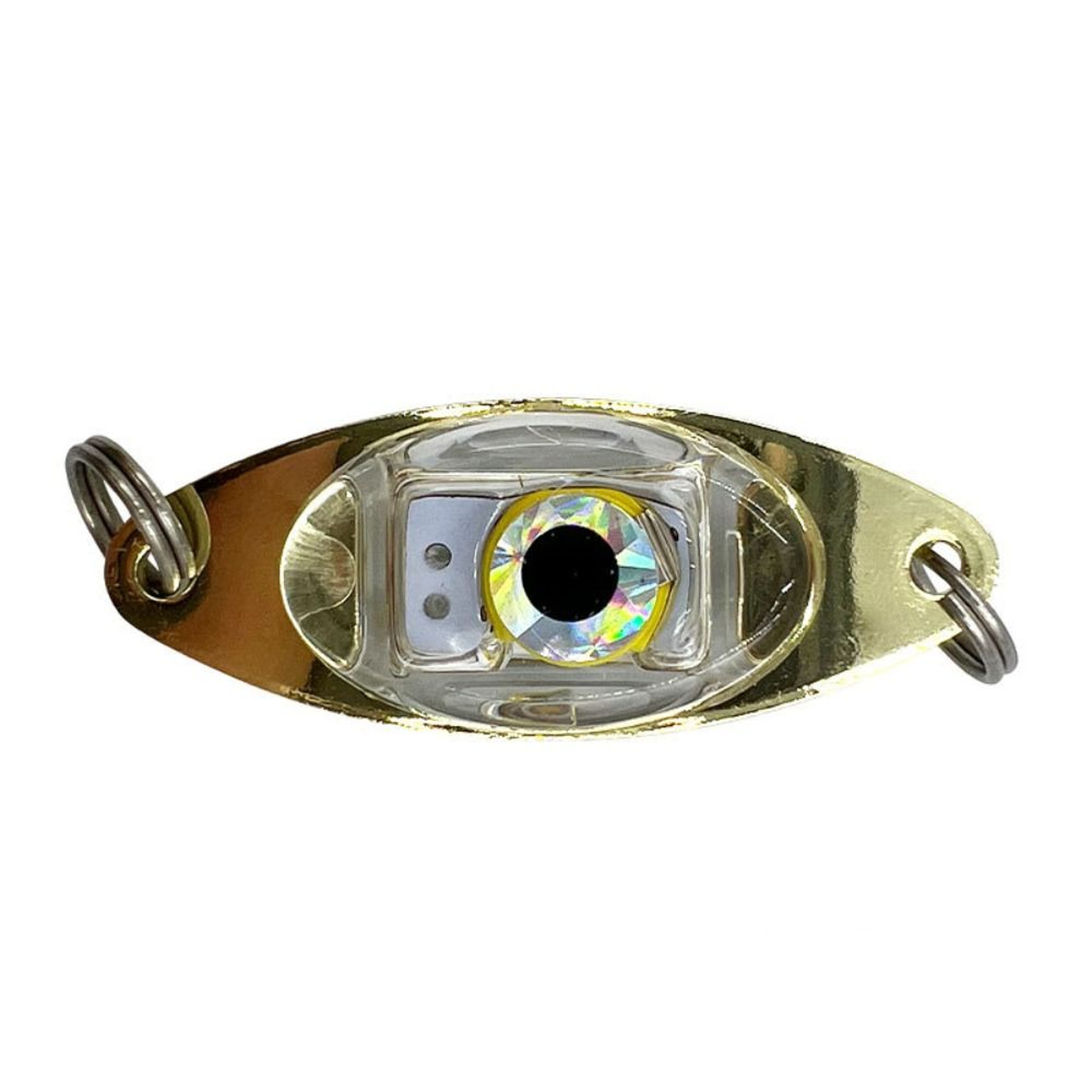 Fluorescent Bass Spoon LED Lure Light, Eye Shape Drop Underwater Flash Lamp for Night Fishing, Squid and Fish Attracting – view 7