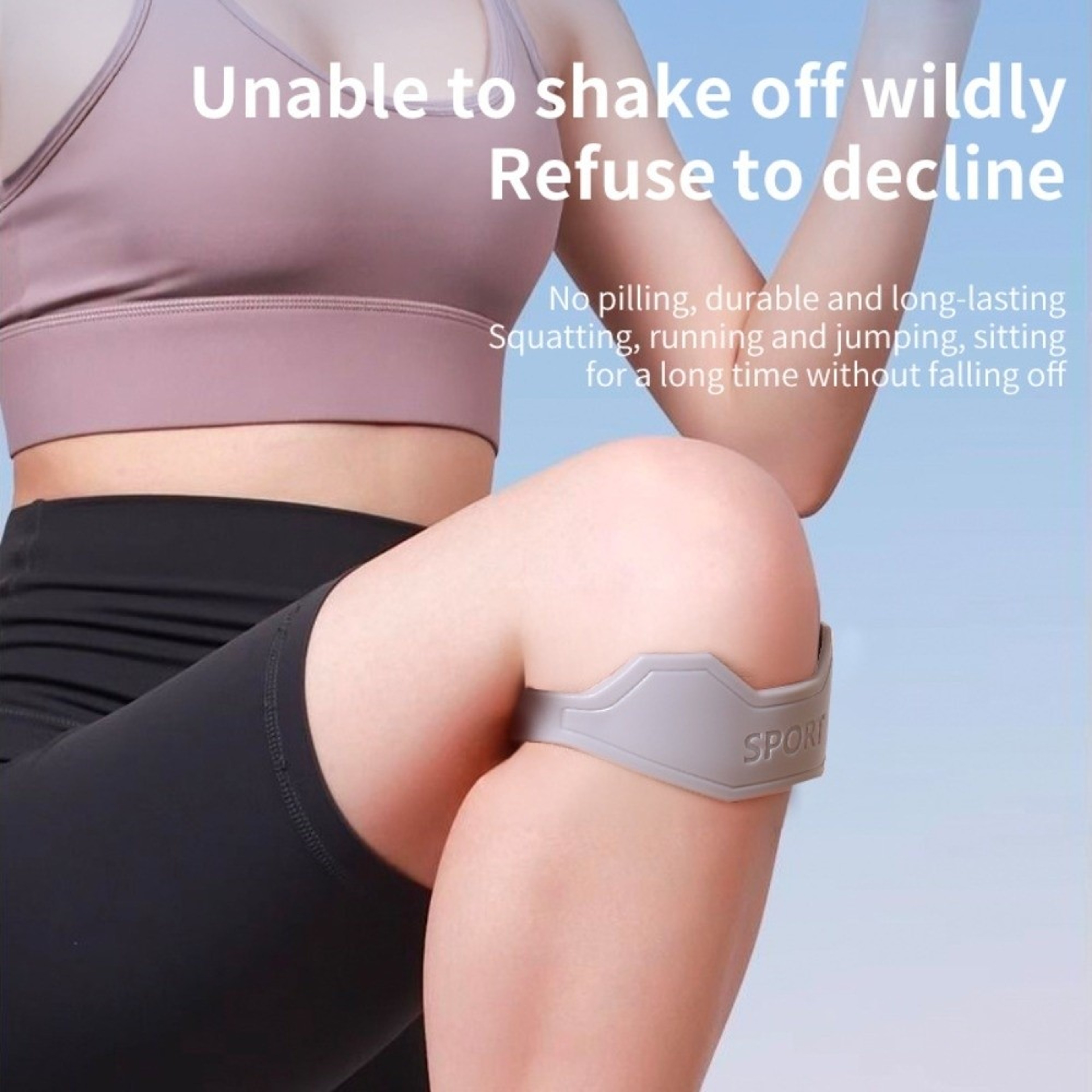Supportive Patella Knee Strap Fixed Protection Silicone Tendon Knee Sports Support 4