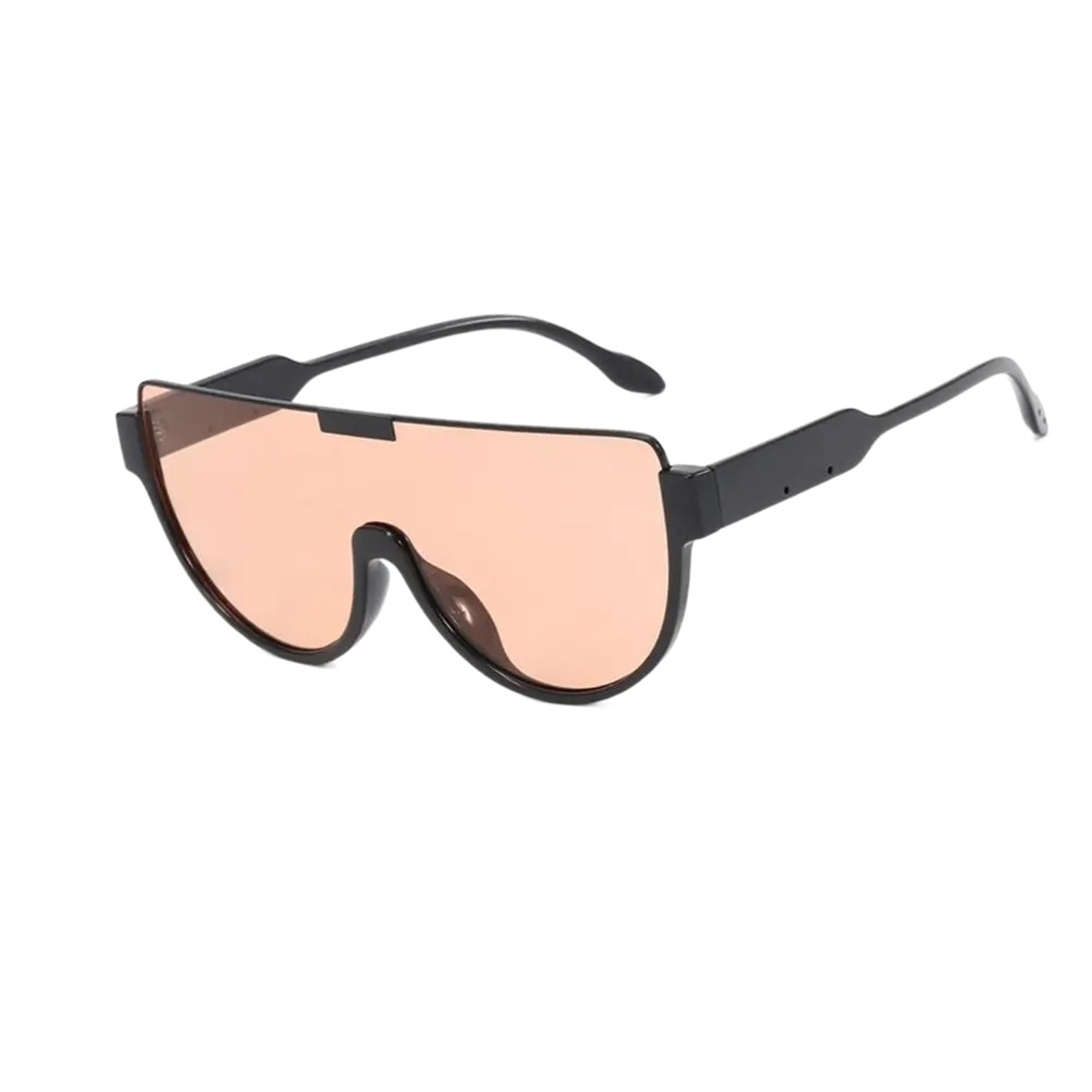 Oversized Designer Sunglasses, Women's Fashion Monoblock Semi-round Eyewear, Half Frame Sun Glasses for Women & Men – view 1