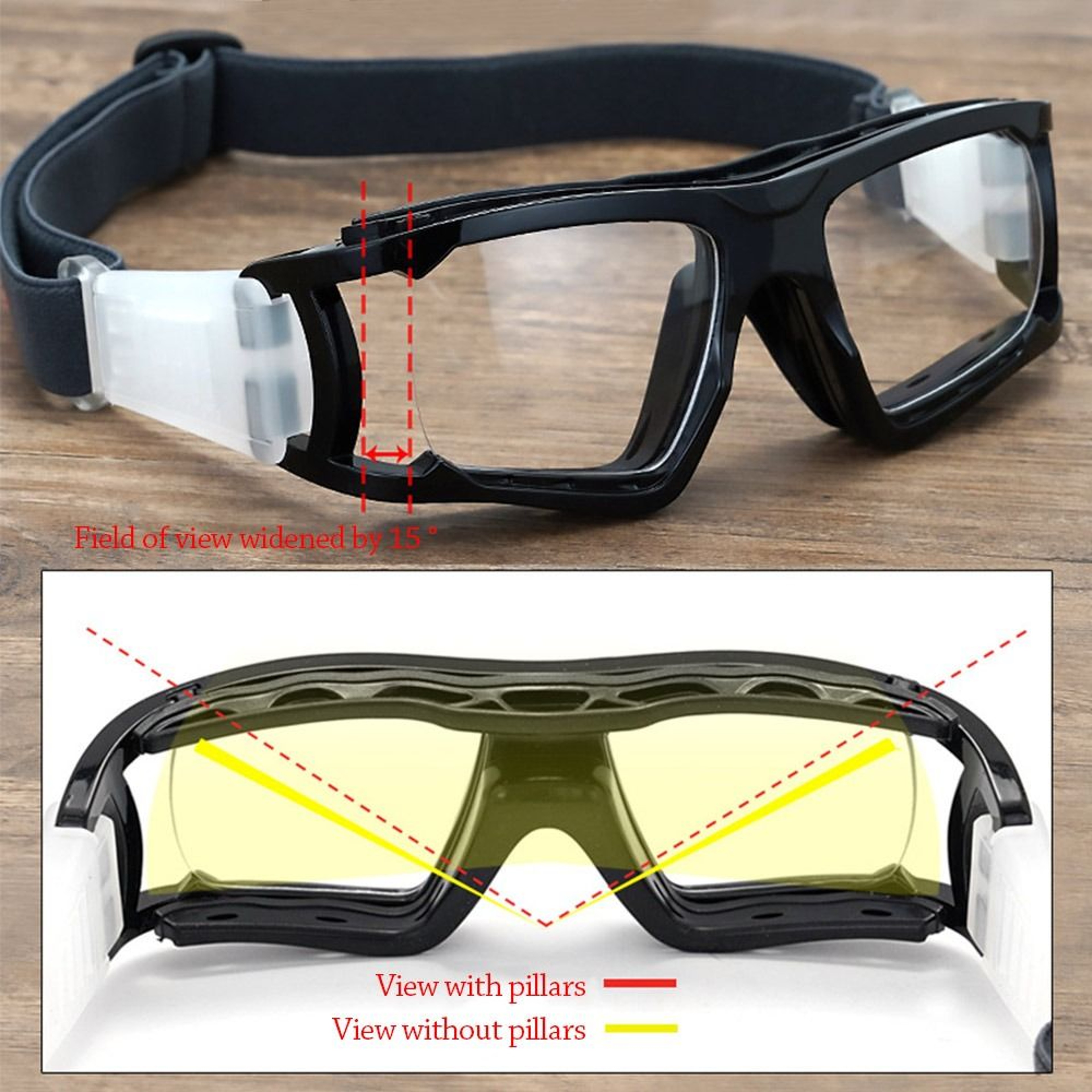 Impact Resistance Adjustable Safety Goggles, Outdoors Eye Protective Glasses, Cycling and Football Eyewear – view 5