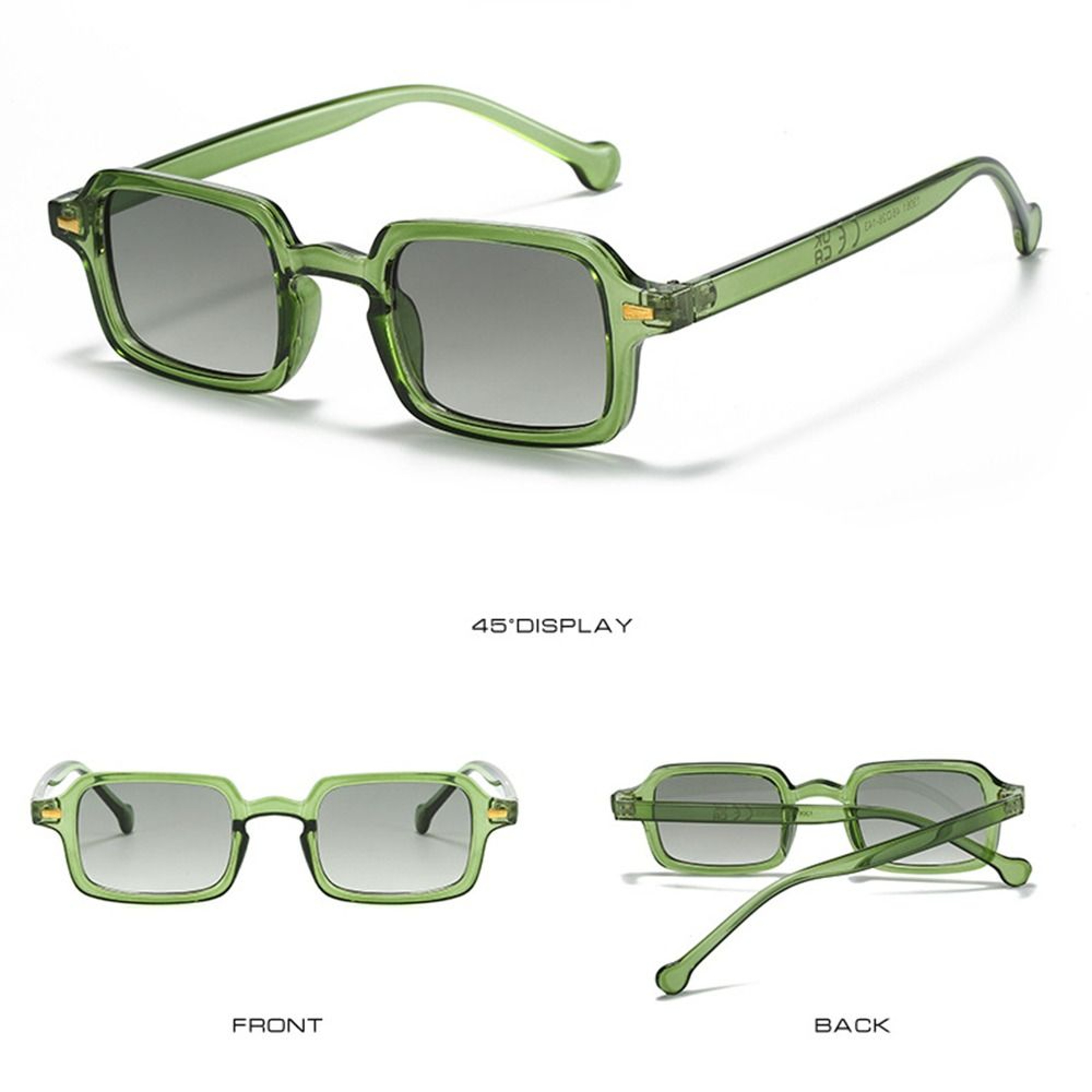 Square Sunglasses with Rivets Decoration, Retro Gradient Men Sun Glasses, Outdoor Protection – view 4