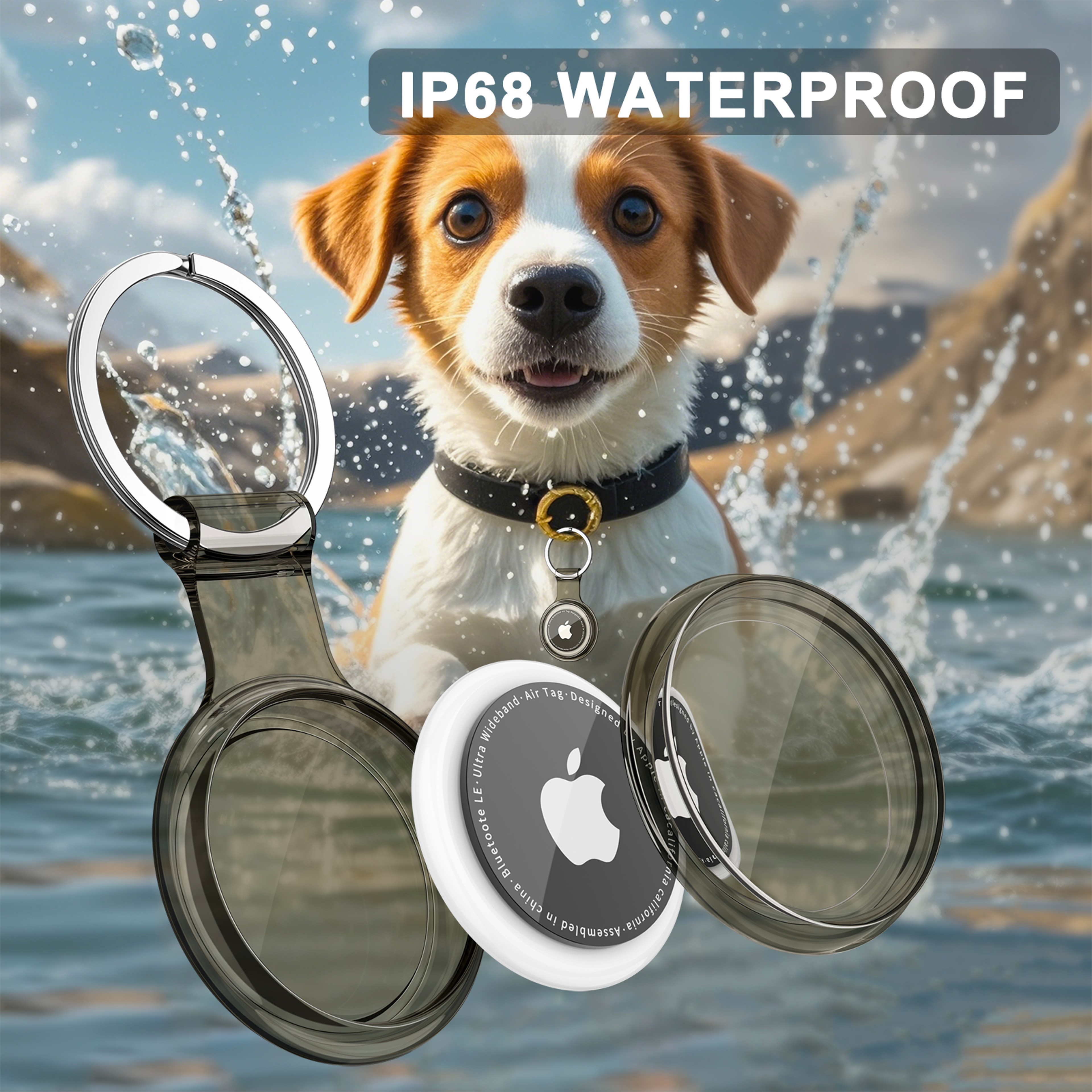 TPU Case for Apple Airtag, Waterproof Anti-lost Keychain Holder, Pet Collar Tracker, Full Protective Cover – view 4