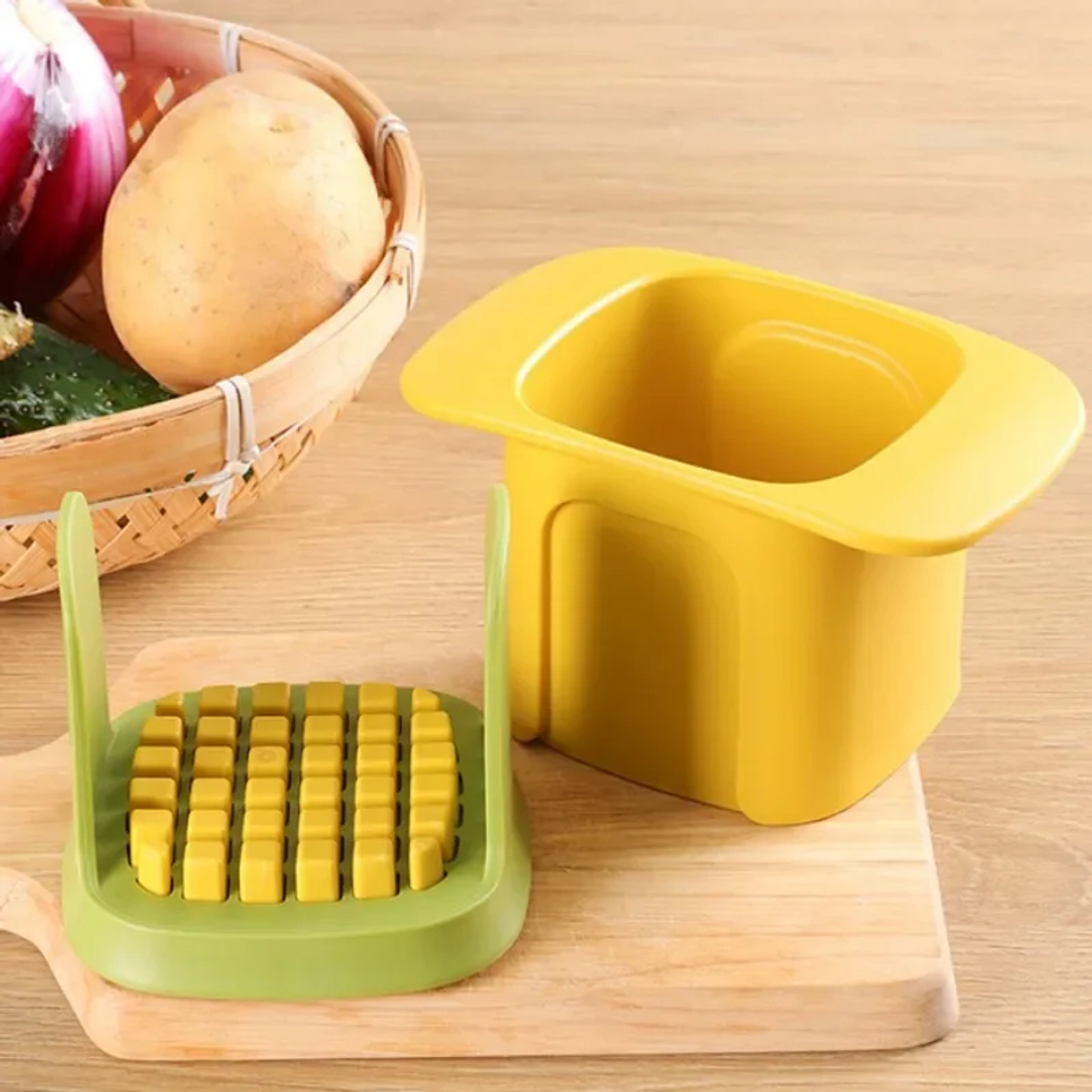 Kitchen Tools Vegetable Chopper, Multifunctional French Fries Cutter, Hand Pressure Onion Dicer – view 4