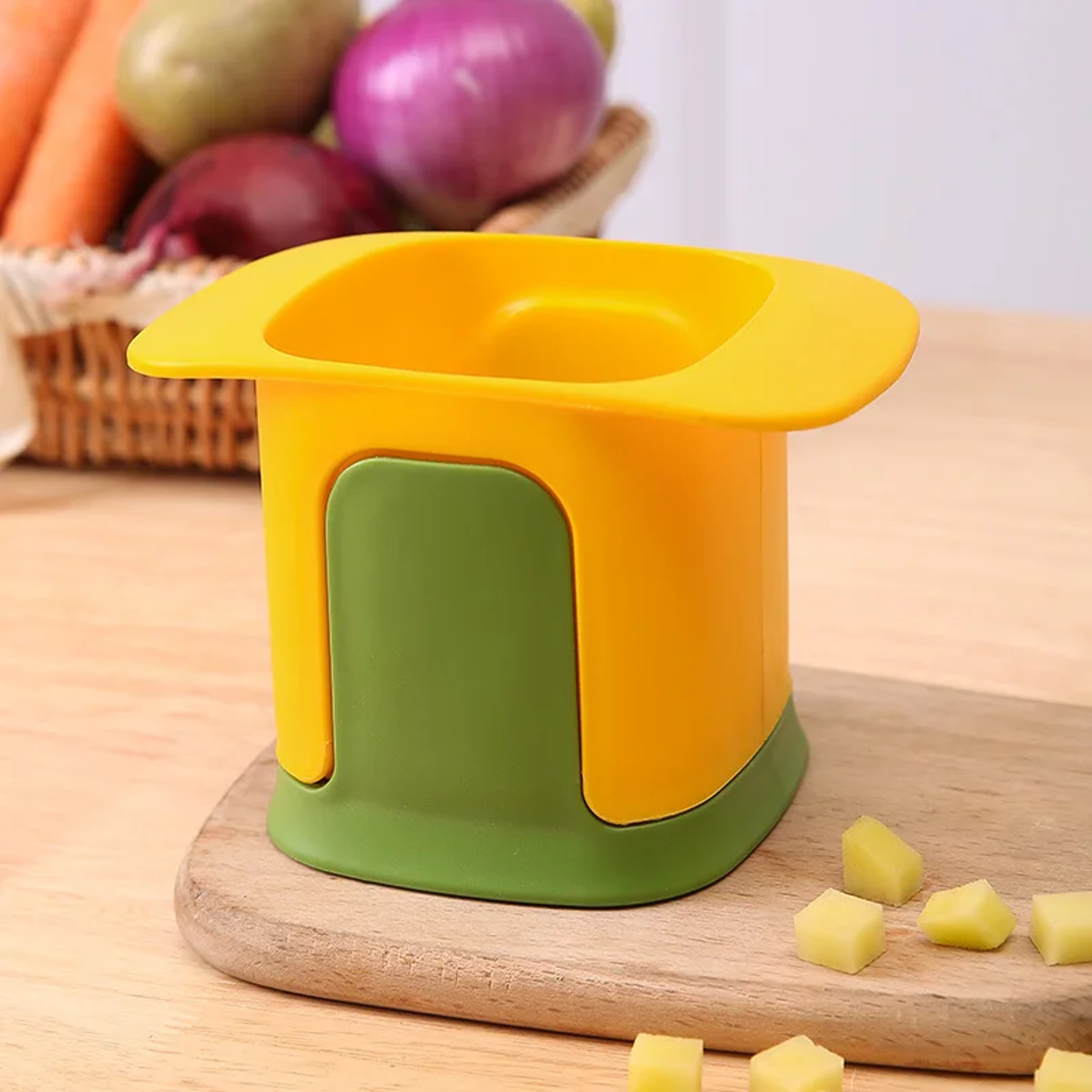 Kitchen Tools Vegetable Chopper, Multifunctional French Fries Cutter, Hand Pressure Onion Dicer – view 8