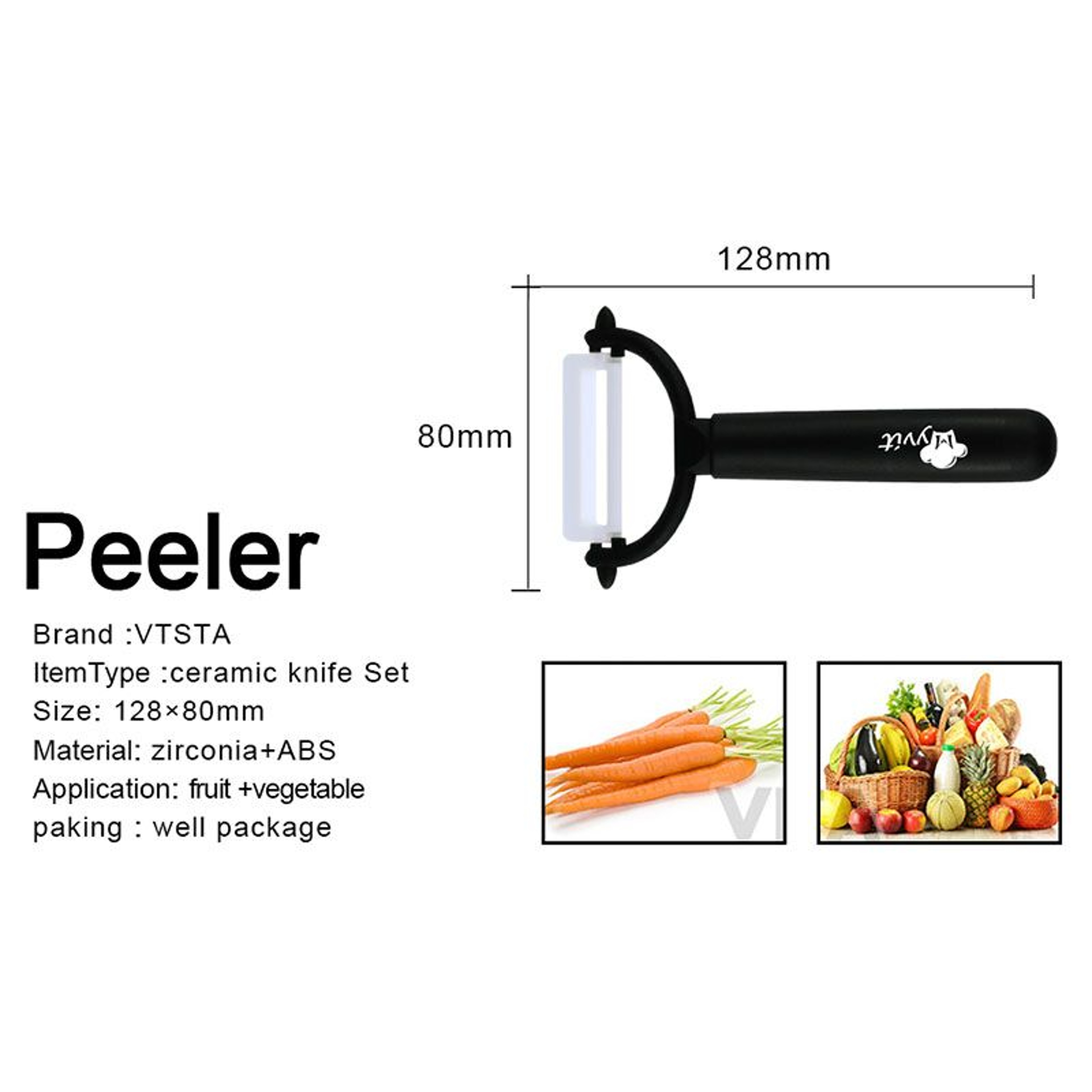 Ceramic Peeler For Fruit  Vegetable Zirconia Paring Knife Kitchen Cutlery Tool 1