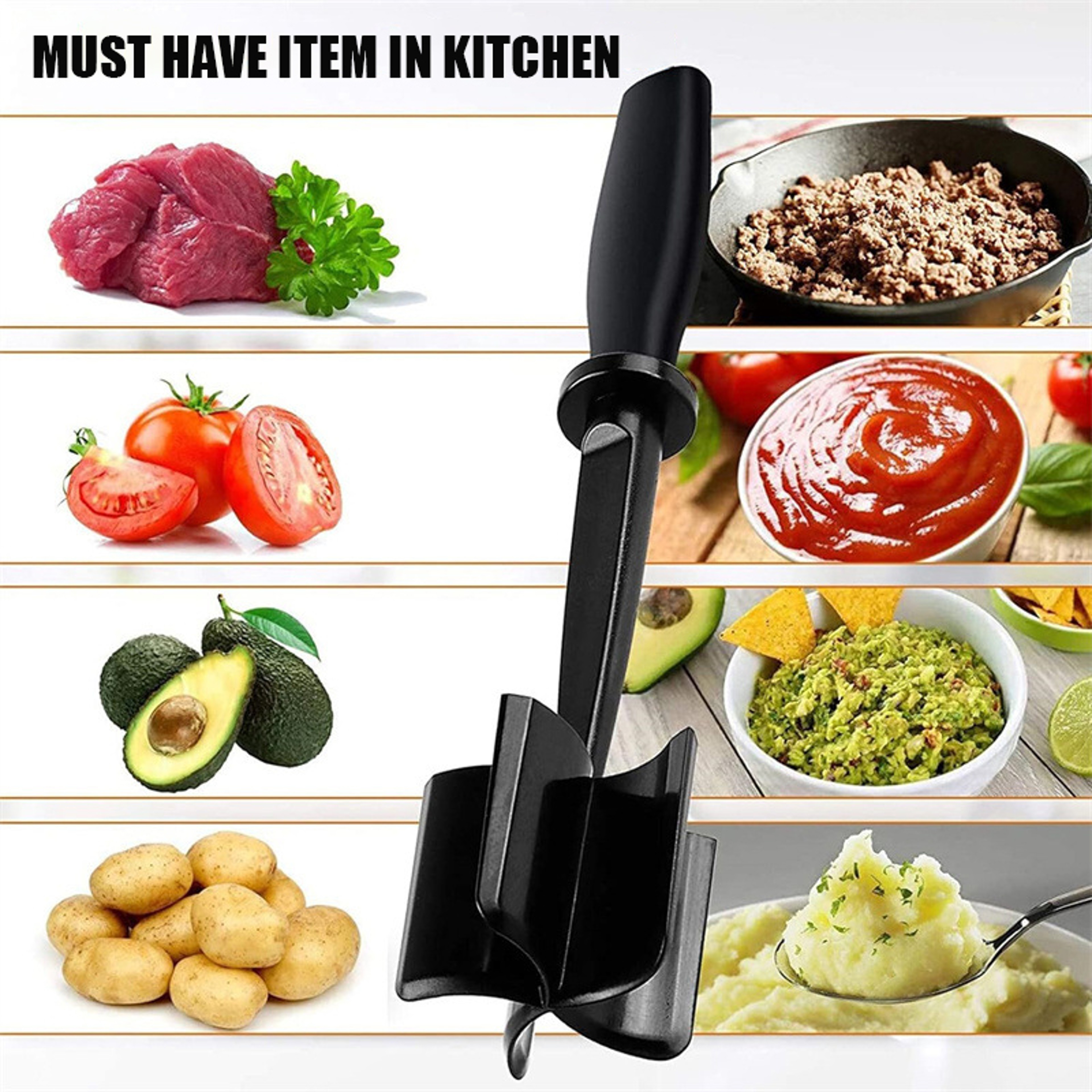 Handheld Meat Grinder, New Household Kitchen Chopper for Mixing, Grinding, and Pounding Meat – view 3