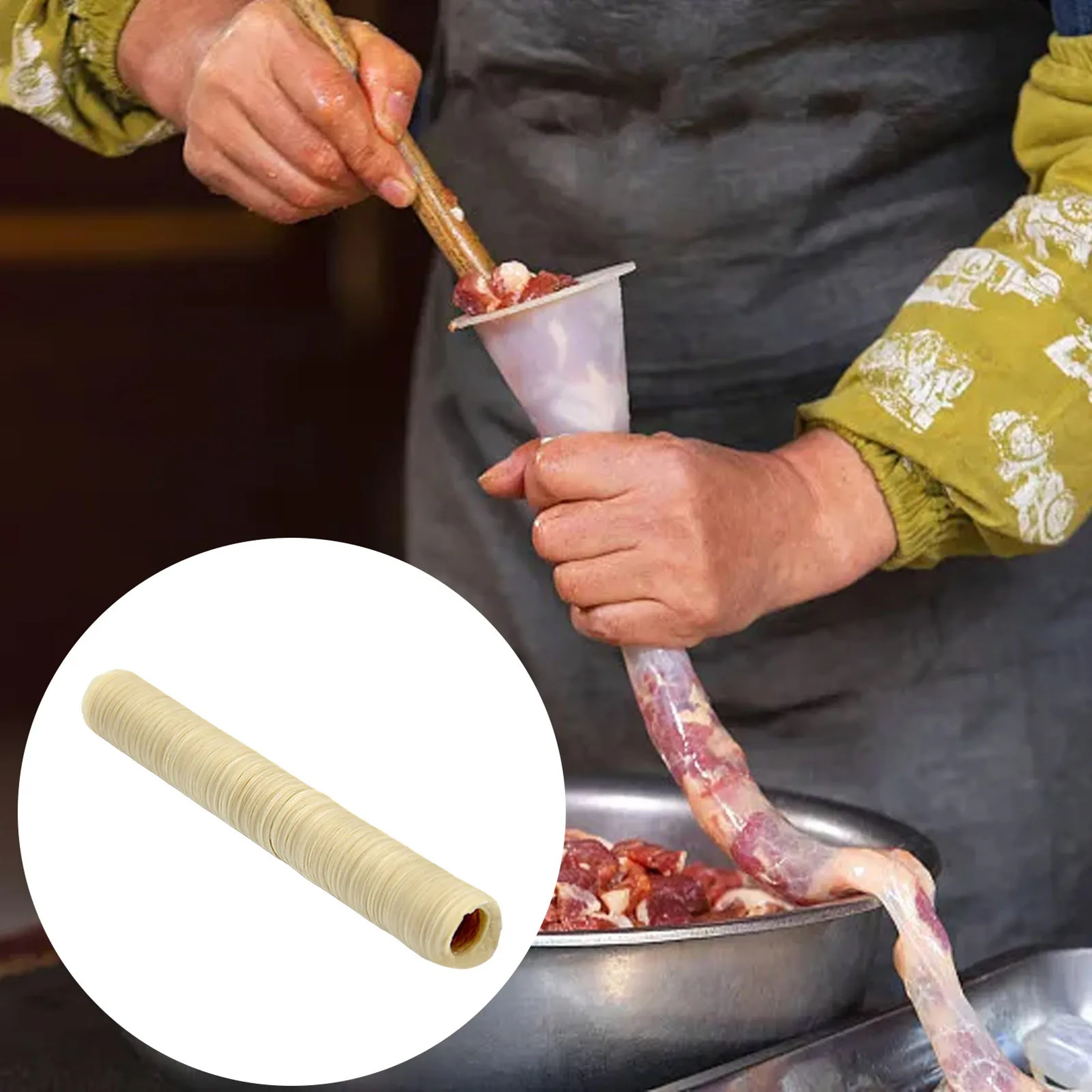 Kitchen Accessory Silicone Collagen Casings for Sausage and Ham, Roast Sausage Diameter Tool and Bakeware Organizer – view 2