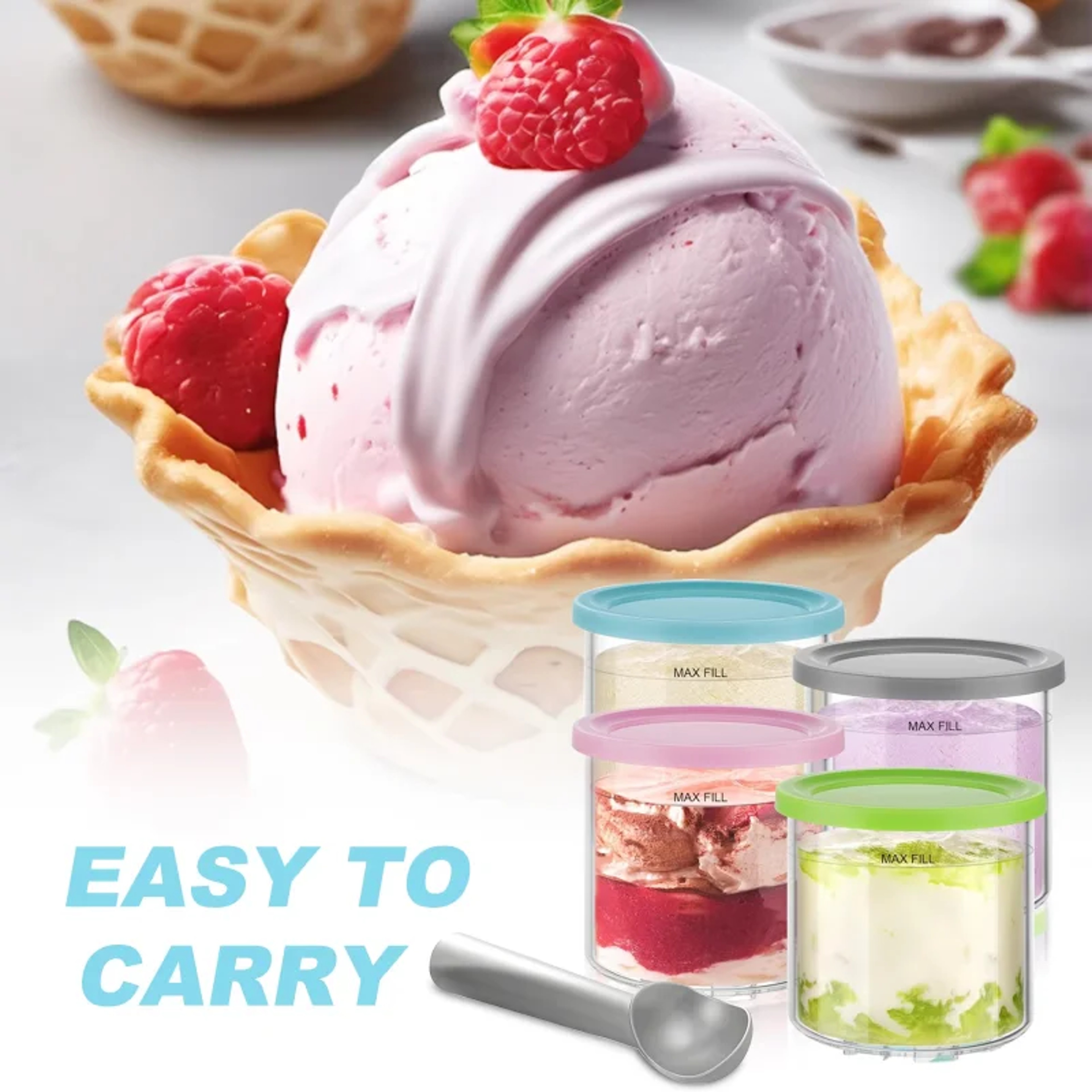 Ninja Creami Ice Cream Pints With Lids Ice Cream Containers For Homemade Treats 3