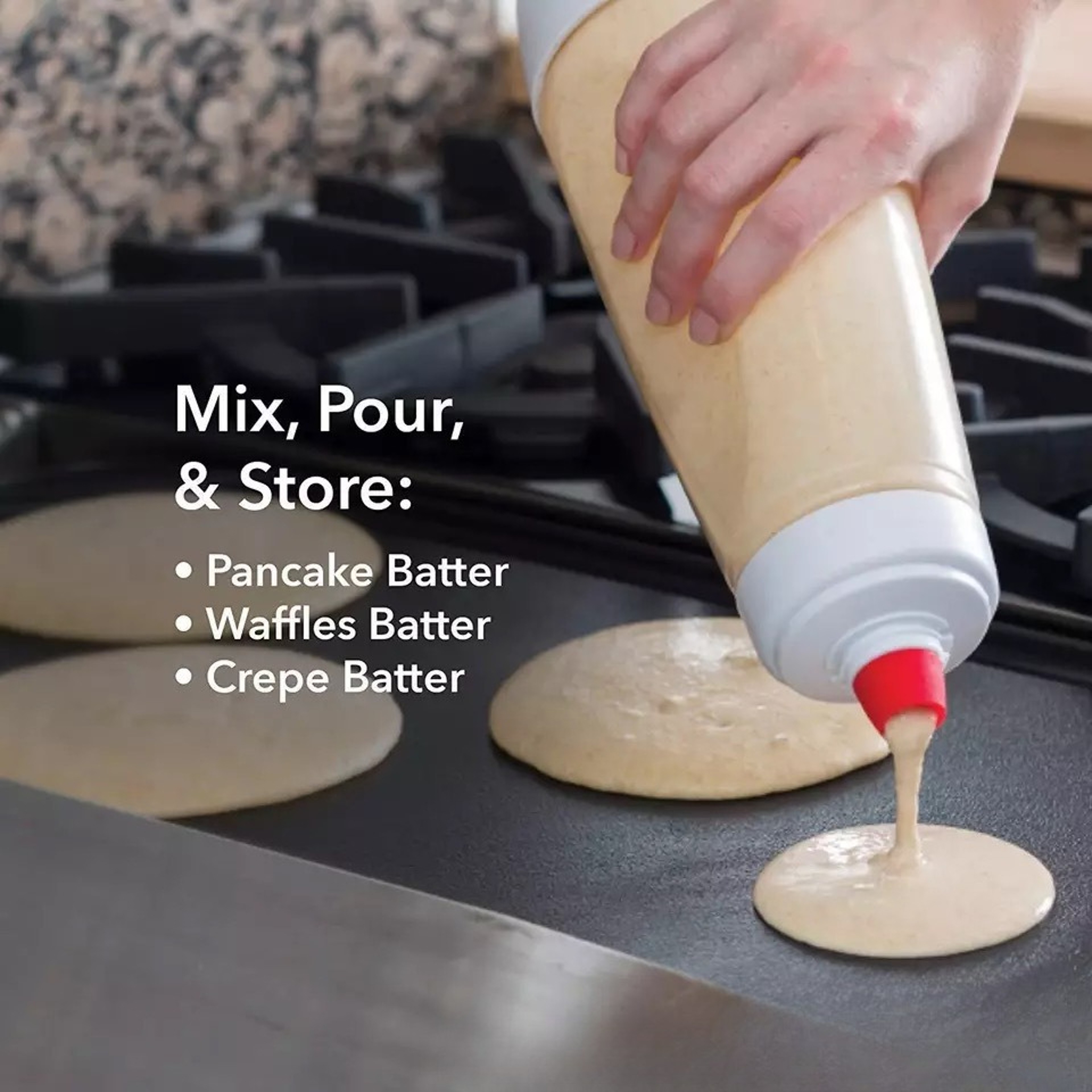 EasySqueeze Kitchen Storage Bottle Cream Dispenser  Batter Mixing Bottle 0
