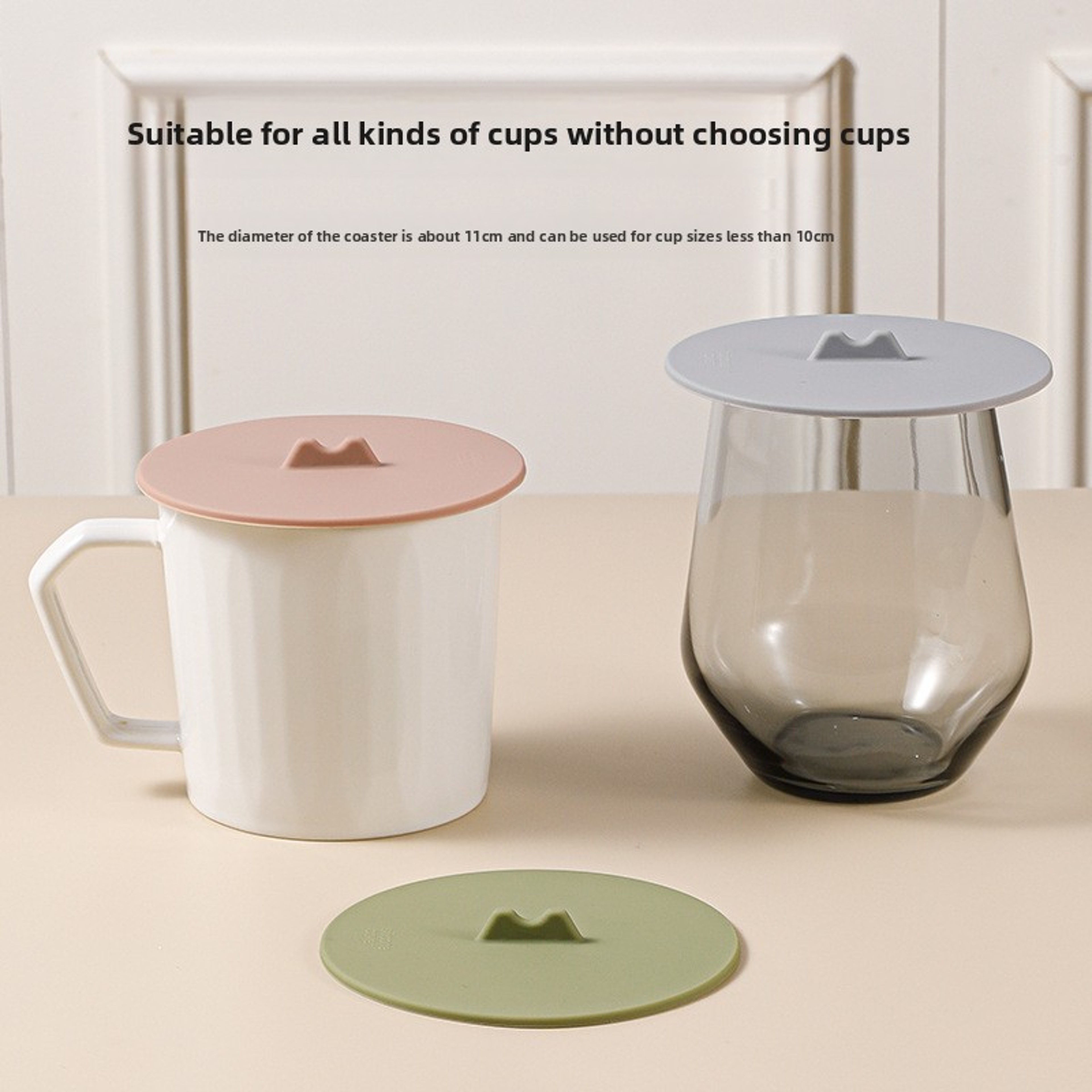 Silicone Mug Covers For Cups Flexible Hot Cup Lids Dustproof Coaster HighTemperature Resistant Lid 1