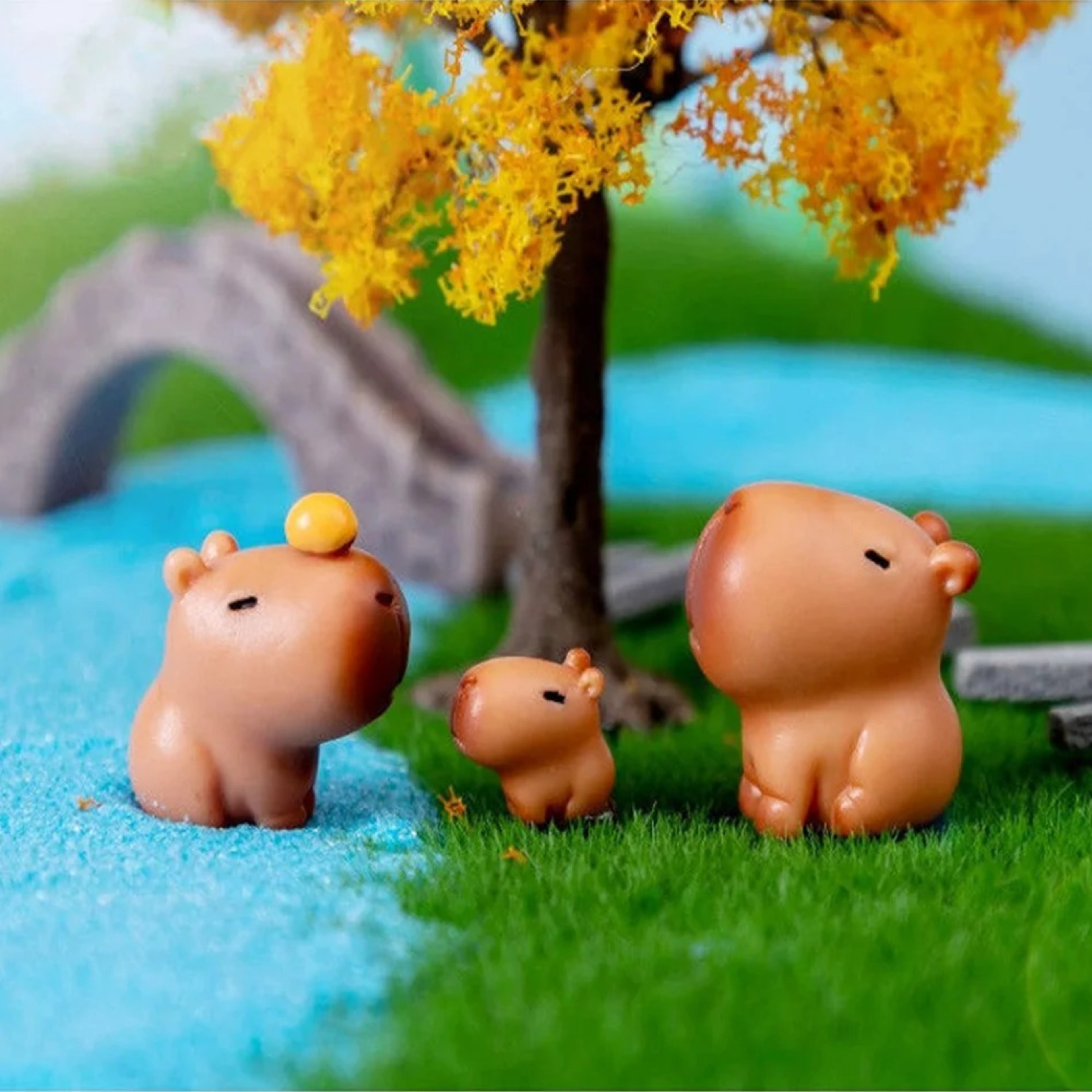 Mini Action Figures Figurine, Capybara Simulation Animals Model for Home Decoration Gift, Unique Home Ornament – view 4