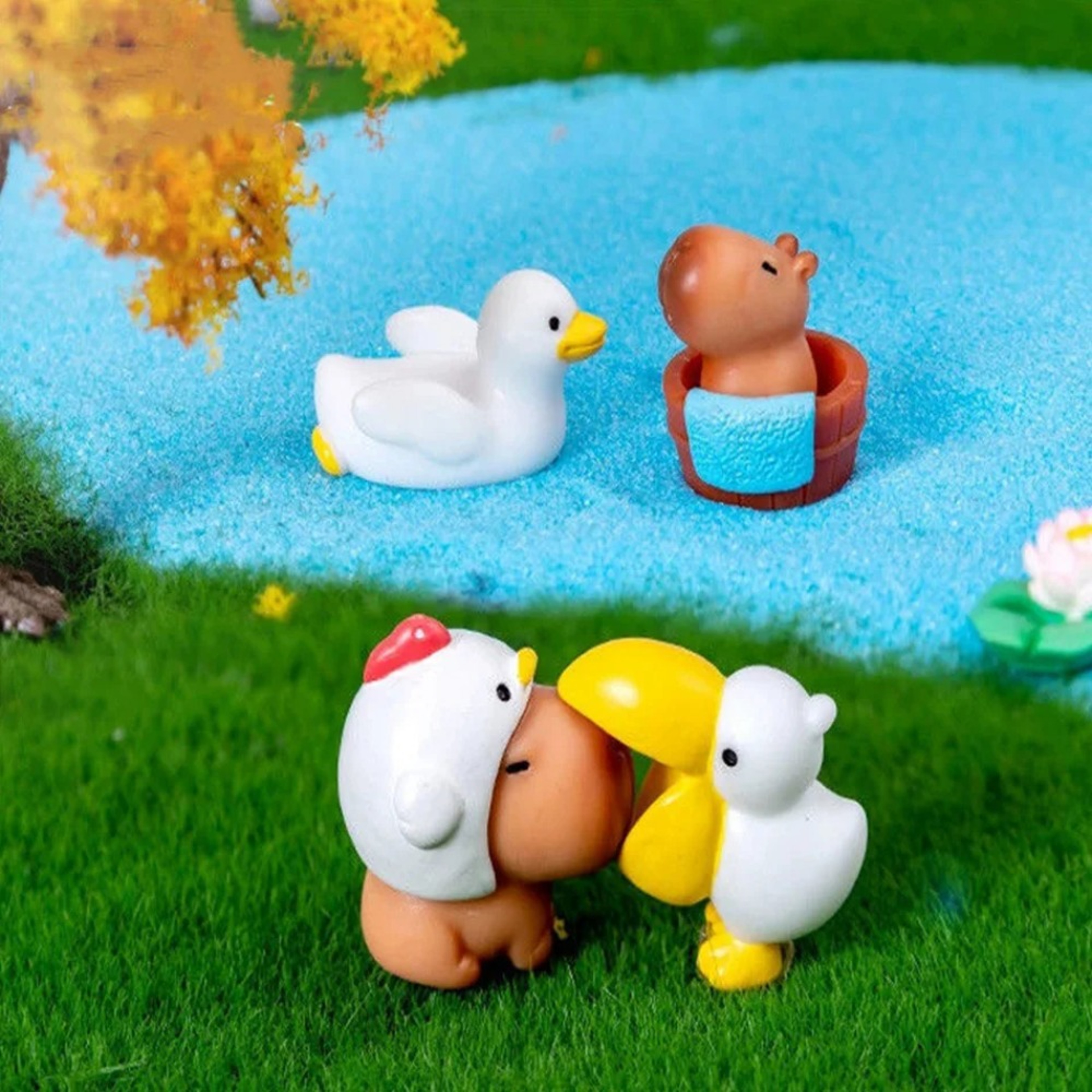Mini Action Figures Figurine, Capybara Simulation Animals Model for Home Decoration Gift, Unique Home Ornament – view 5