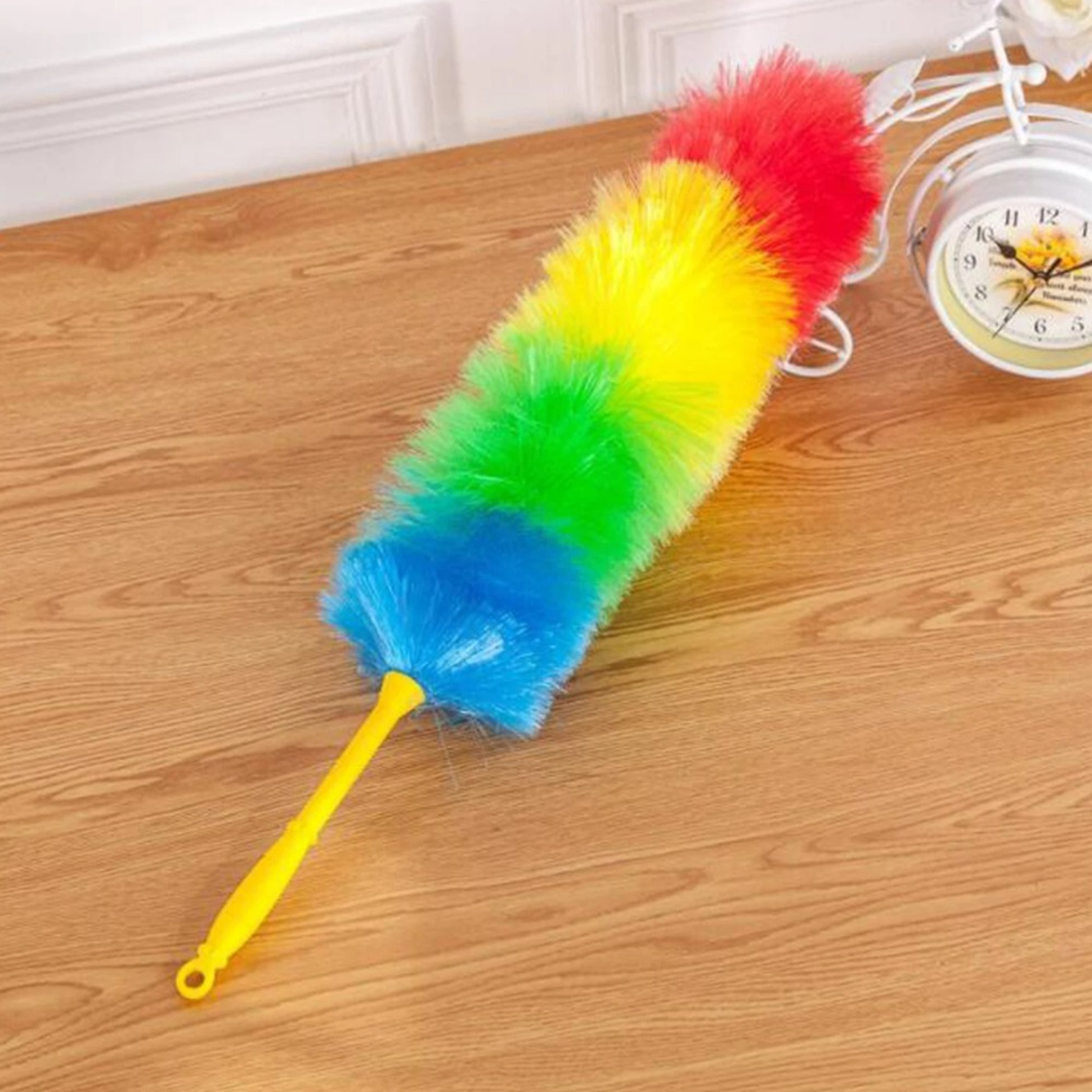 Bendable Plastic Handle Dusting Tool, Anti Static Rainbow Color Feather Duster – view 3