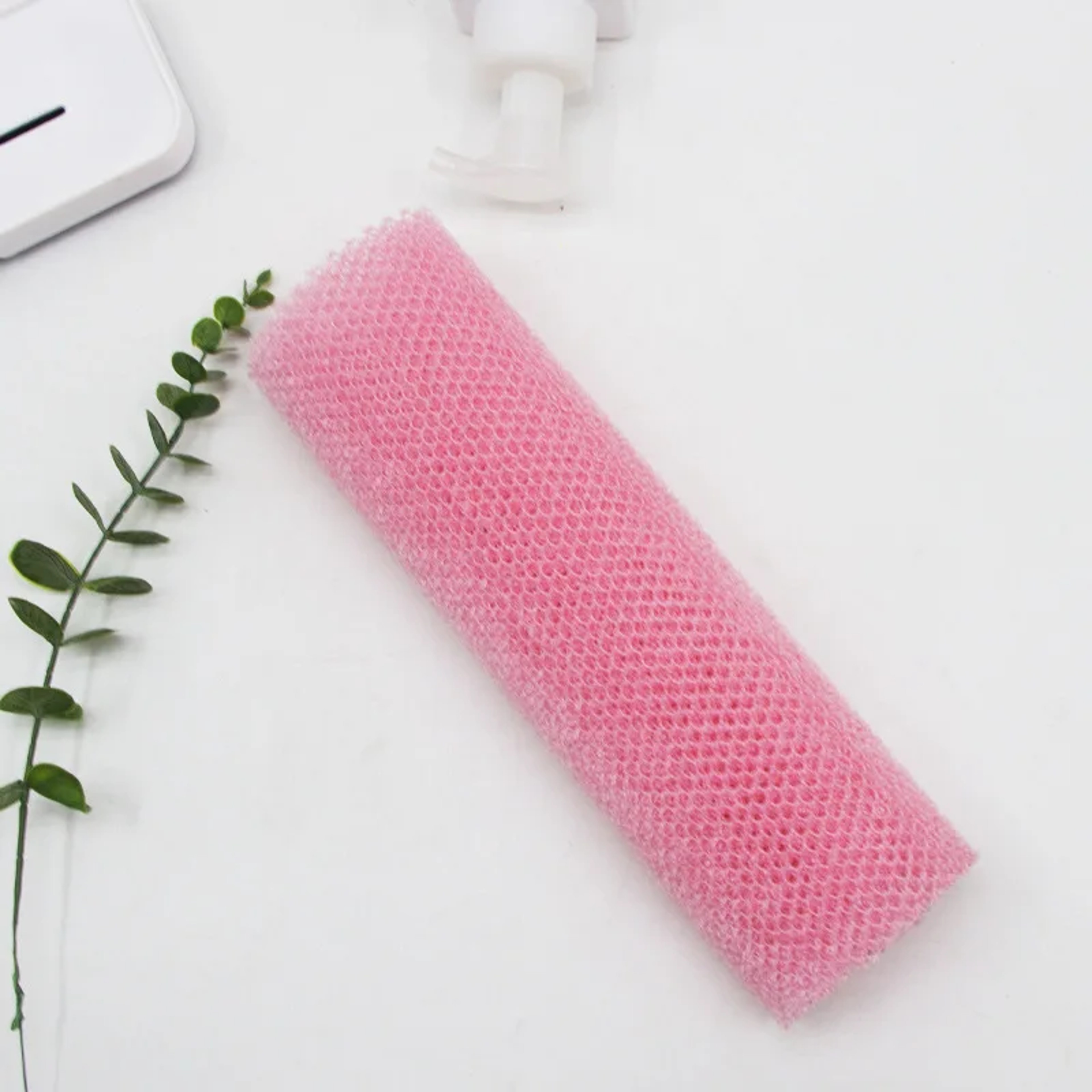 Exfoliating Mesh African Net Bath Sponge, Lightweight Long Strip Shower Scrubber, Water-absorbent Quick Foaming Towel – view 13
