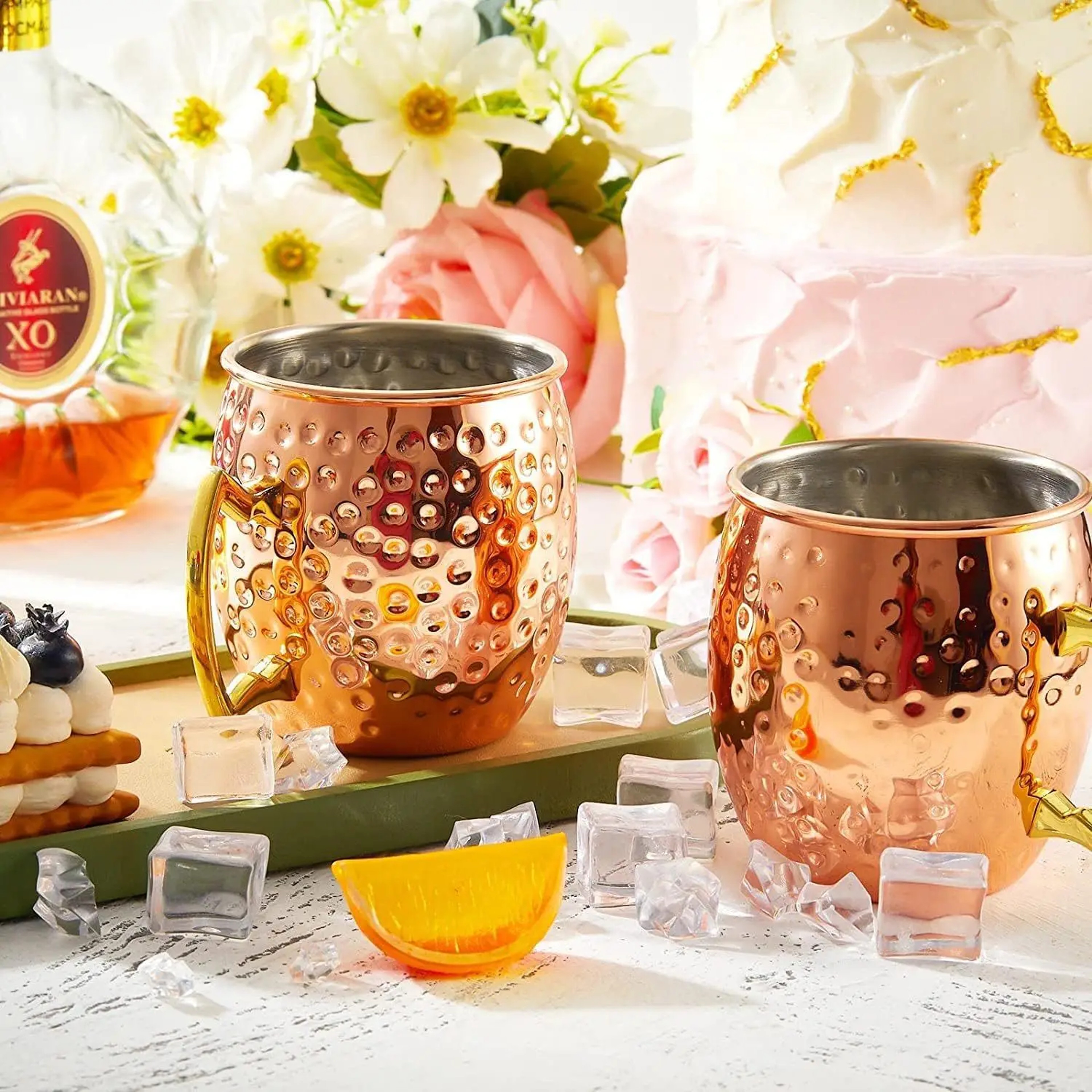 Hammered Copper Moscow Mule Mug Cocktail Wine Cup Plated Beer Cup Drinkware For Ramadan 4