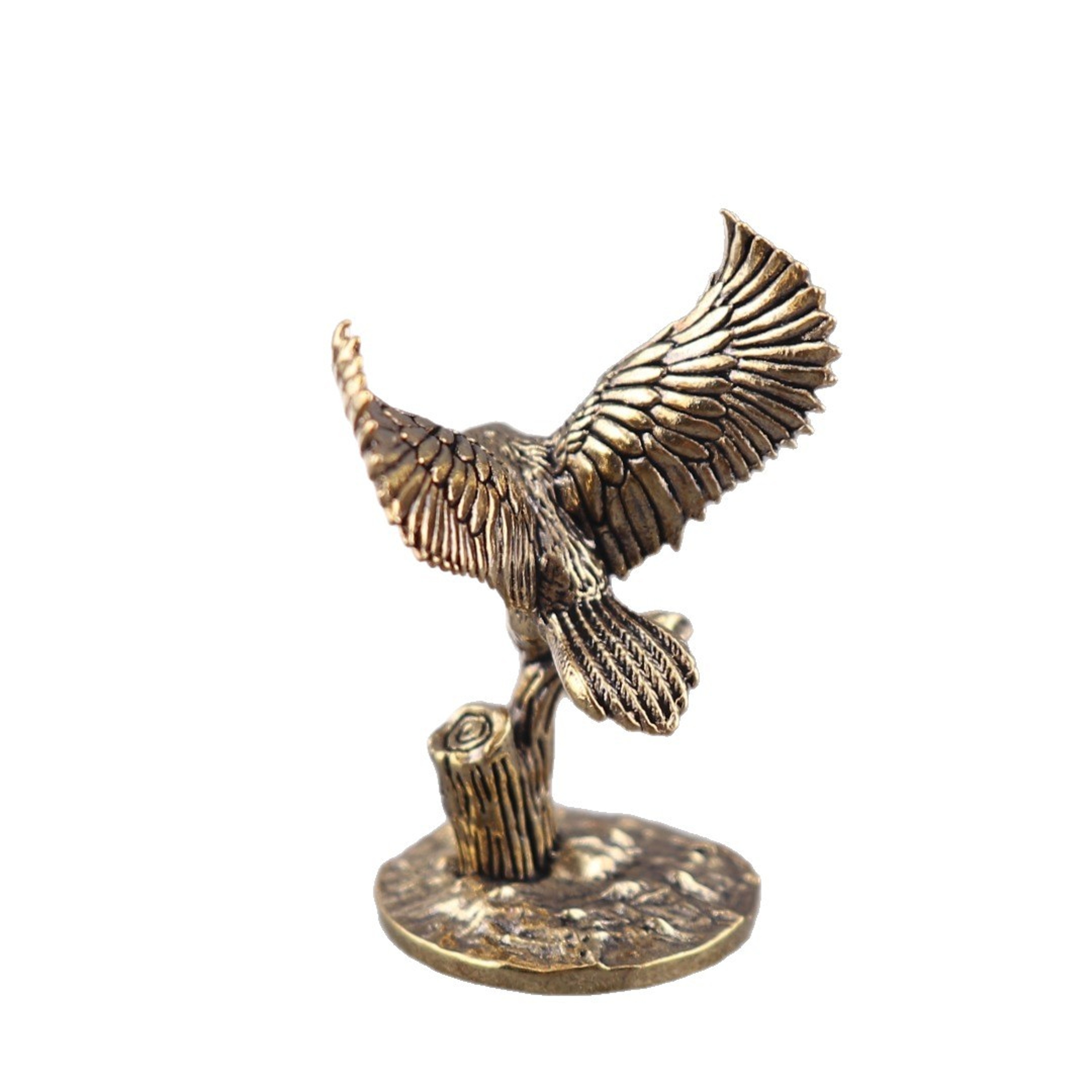 Anti-Oxidation Brass Owl Sculpture with Stable Base, Easy-Clean Decorative Gift – view 6