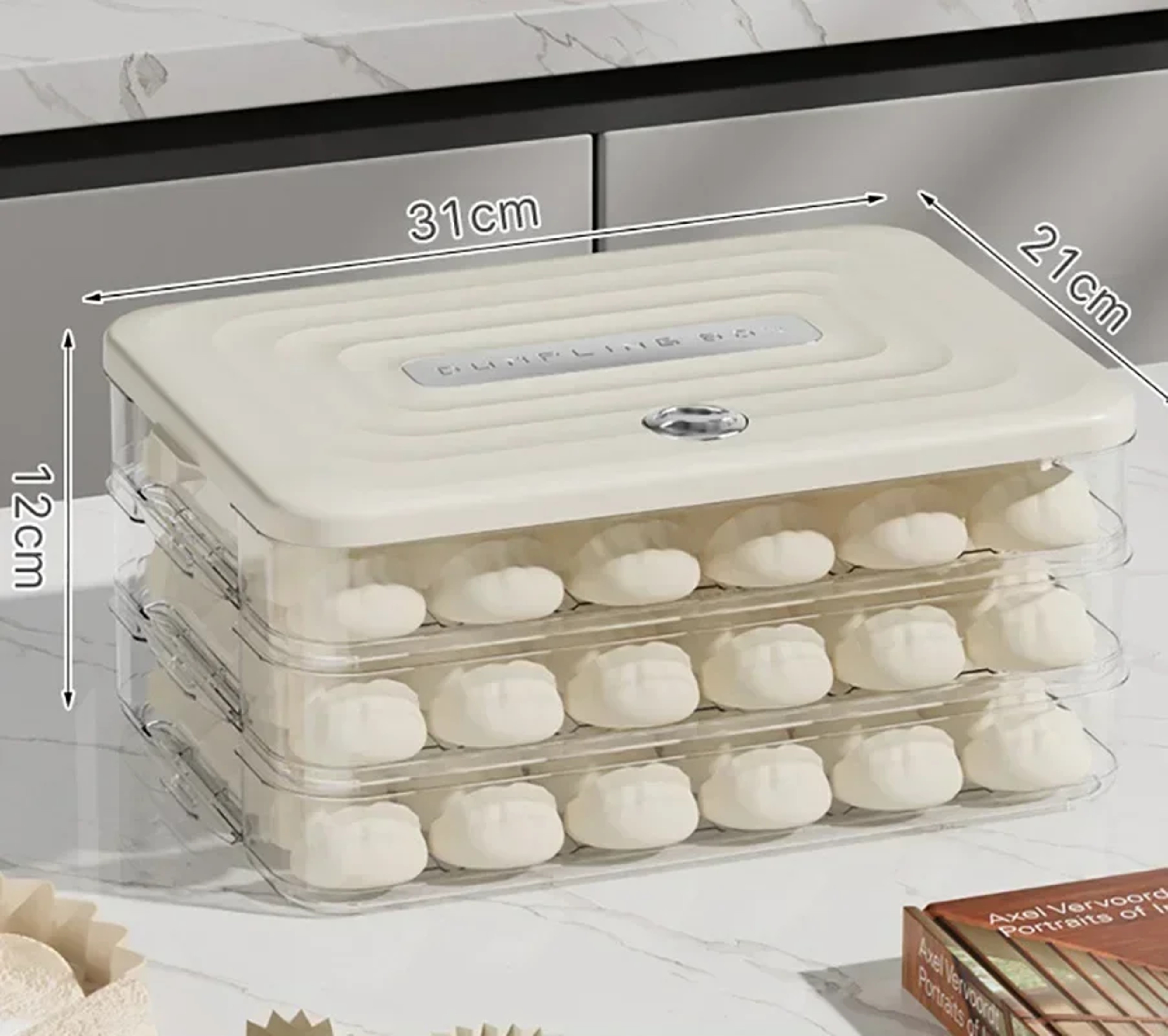 Household Dumpling Freezing Box MultiLayer Wonton Storage FreshKeeping Refrigerator Box 6