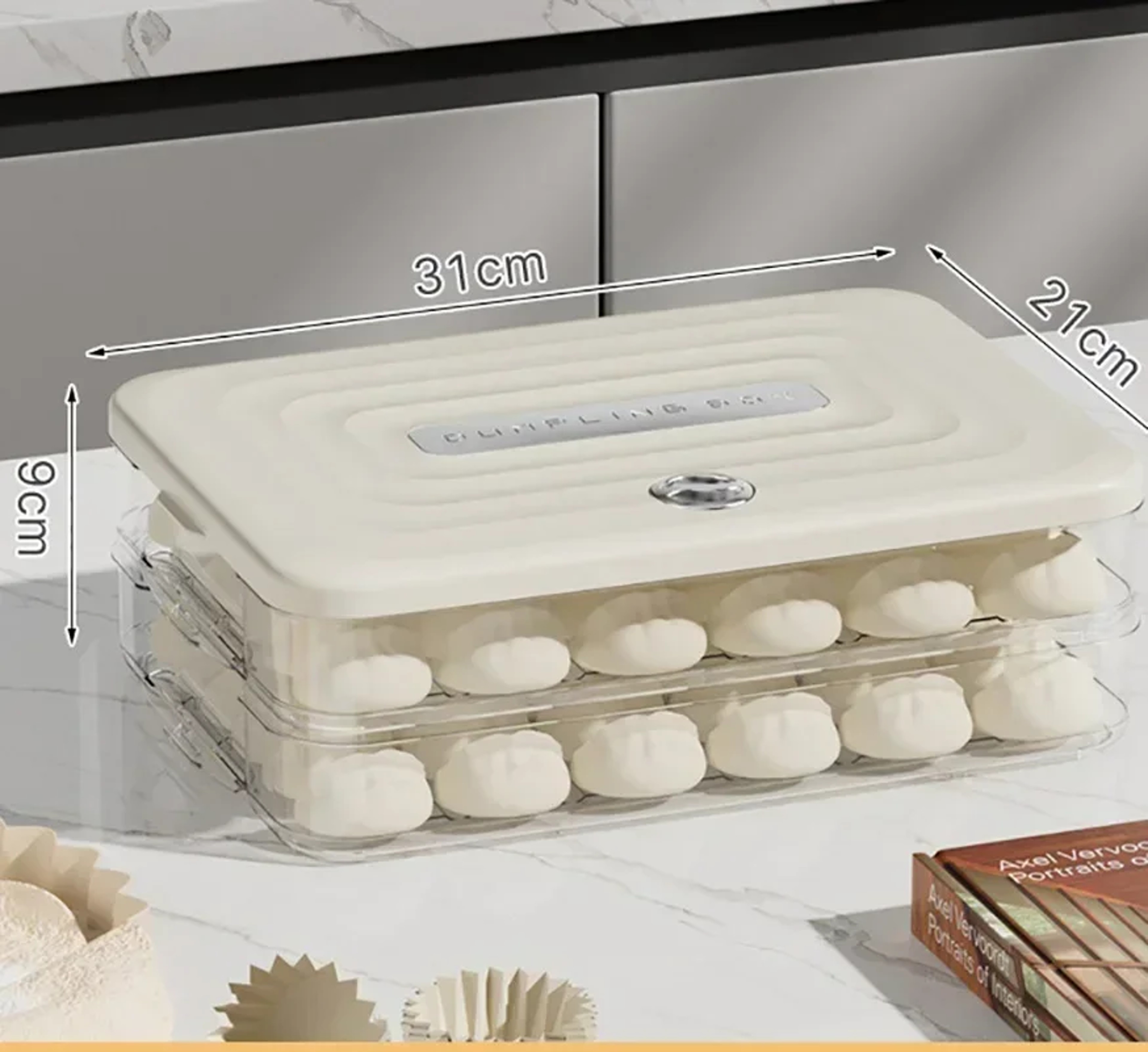 Household Dumpling Freezing Box MultiLayer Wonton Storage FreshKeeping Refrigerator Box 5