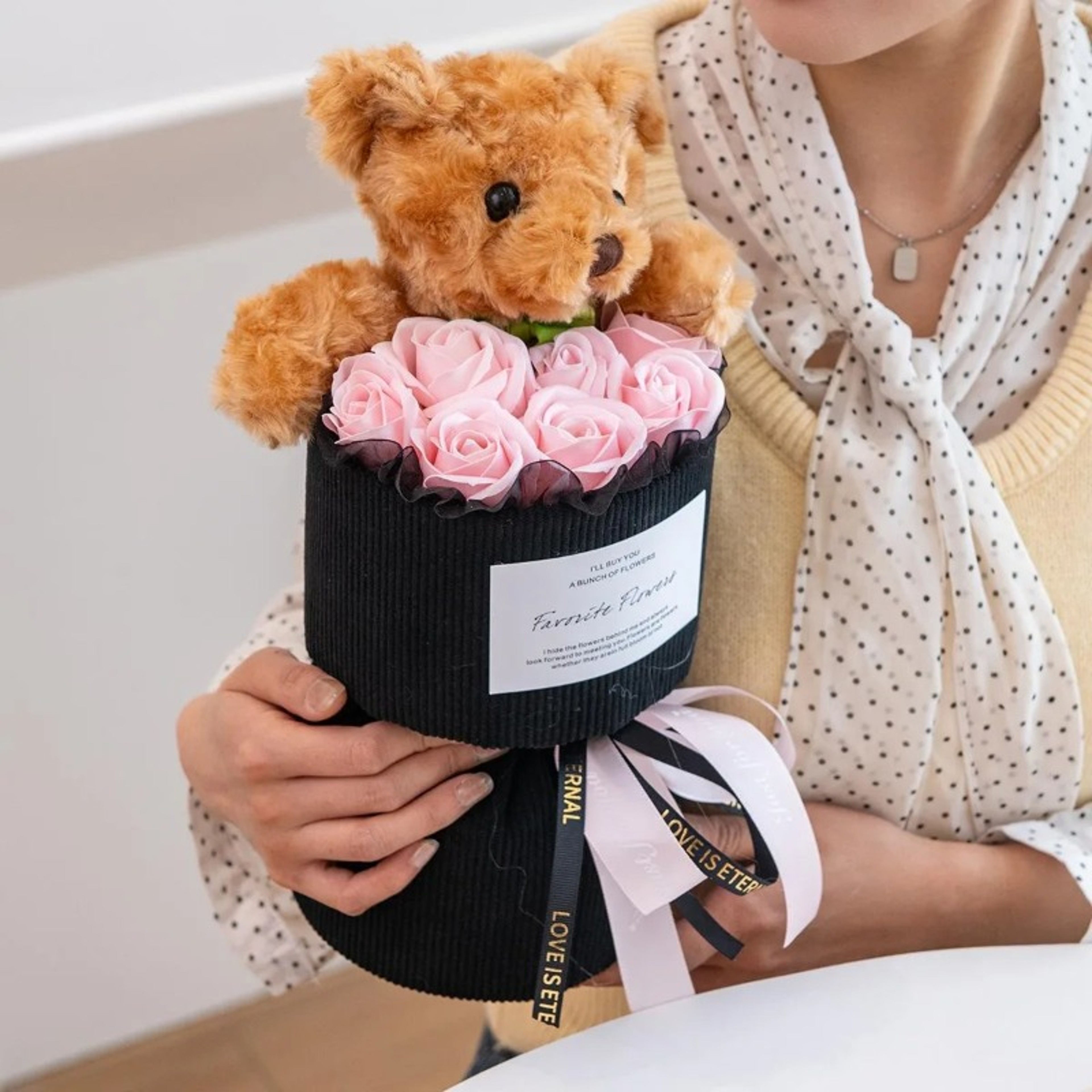 Mini Cute Bear Artificial Rose for Wedding Party, Romantic Valentine's Day Gift for Her, Birthday Home Decor, Girlfriend – view 3