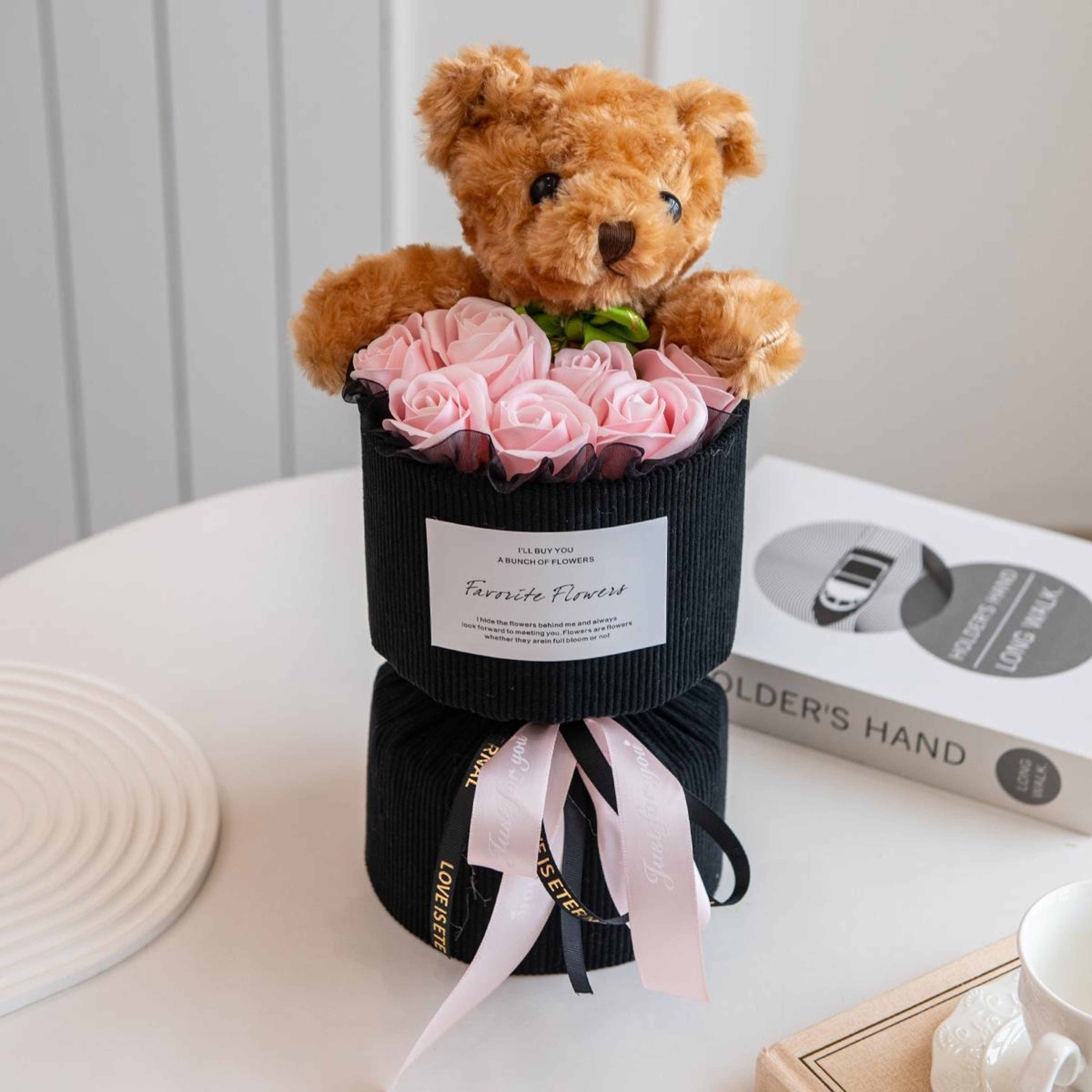 Mini Cute Bear Artificial Rose for Wedding Party, Romantic Valentine's Day Gift for Her, Birthday Home Decor, Girlfriend – view 7