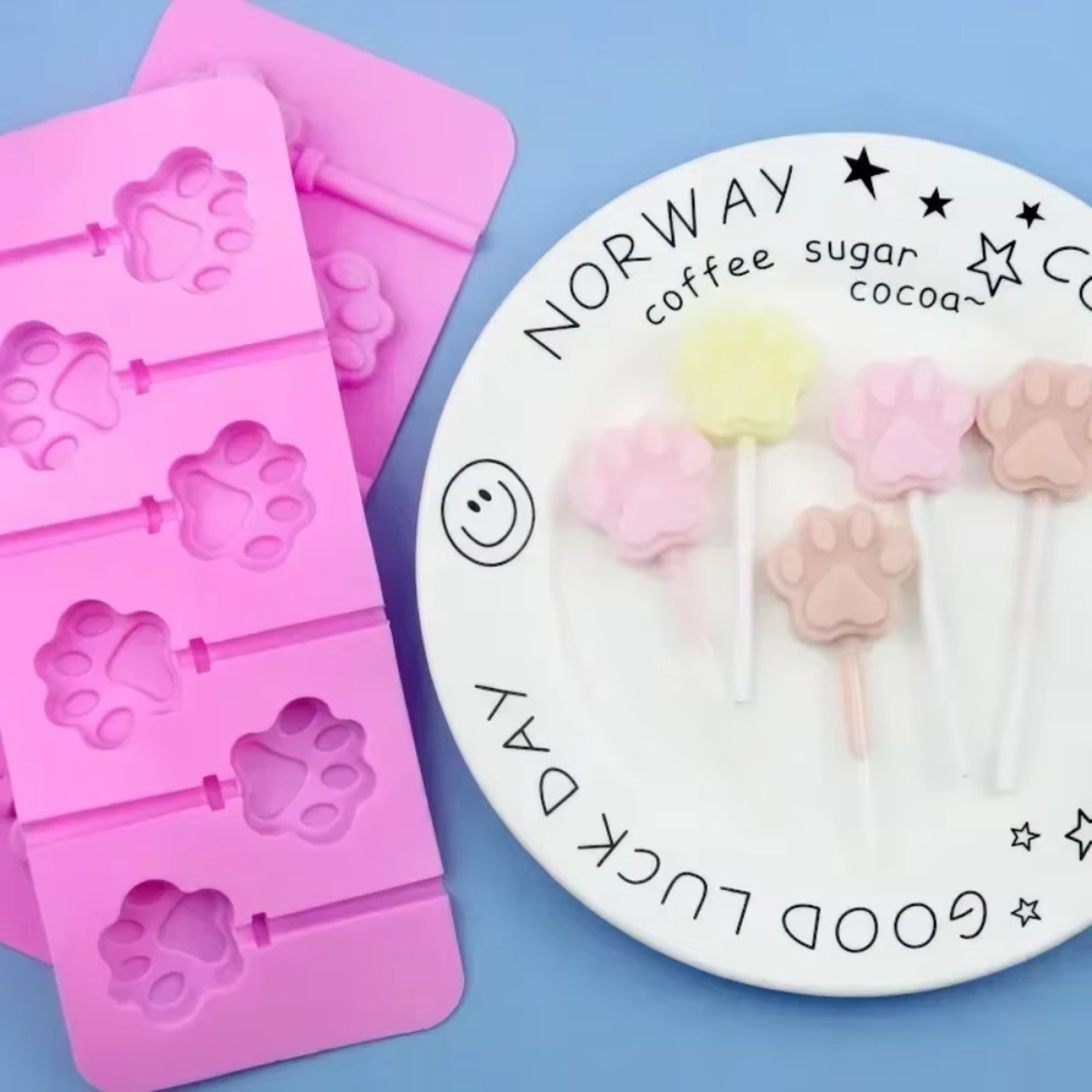 DIY Cat Dog Paw Silicone Mold, Baking Tool for Pastry, Chocolate, Lollipop, Cheese Stick Cake Decor – view 3