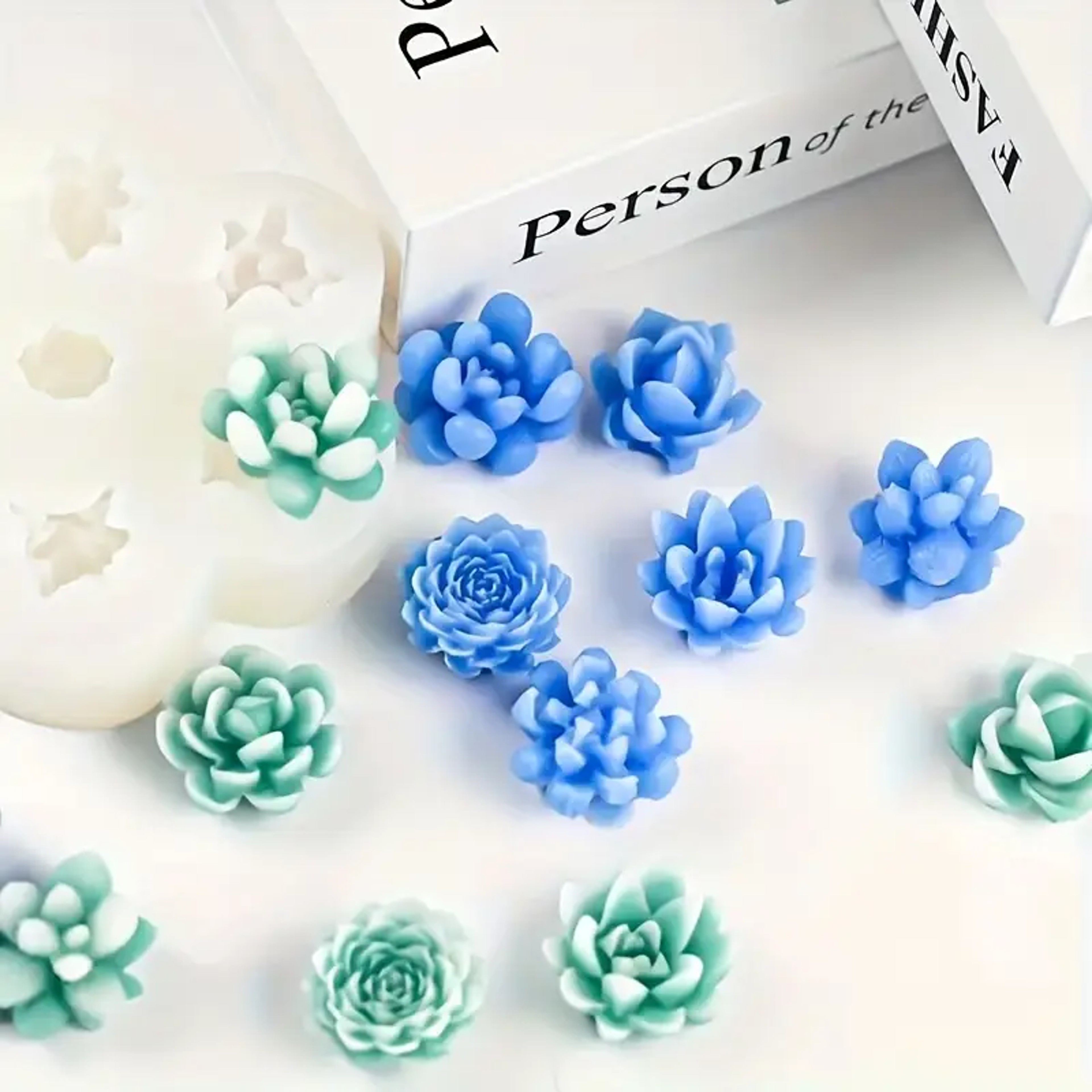 Flower Silicone Candle Mold for DIY Scented Candles and Plaster Crafts – view 3