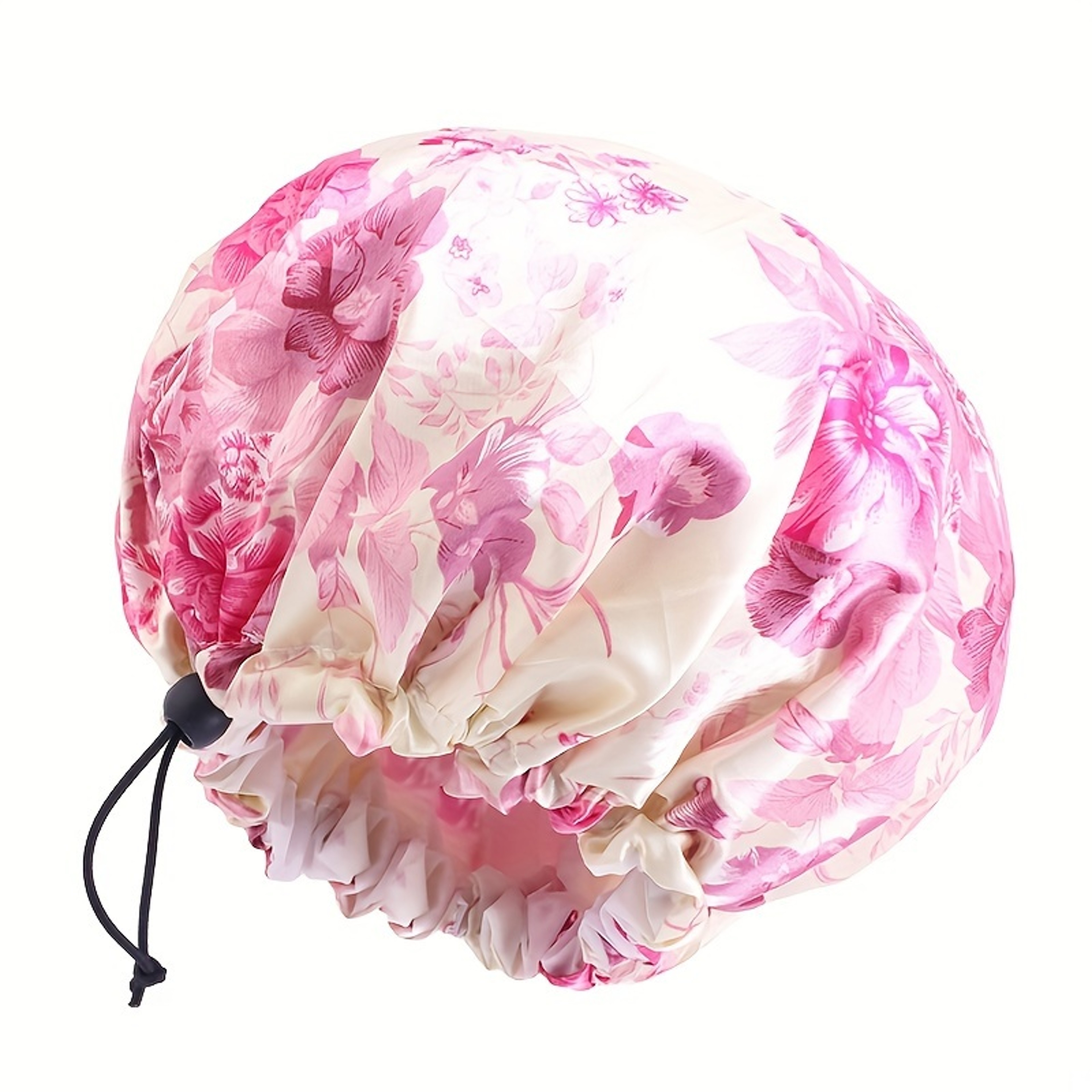 Waterproof Hair Care Bathing Accessory, Floral Print Shower Cap for Women, Adjustable Spa and Swimming Use Cap – view 4