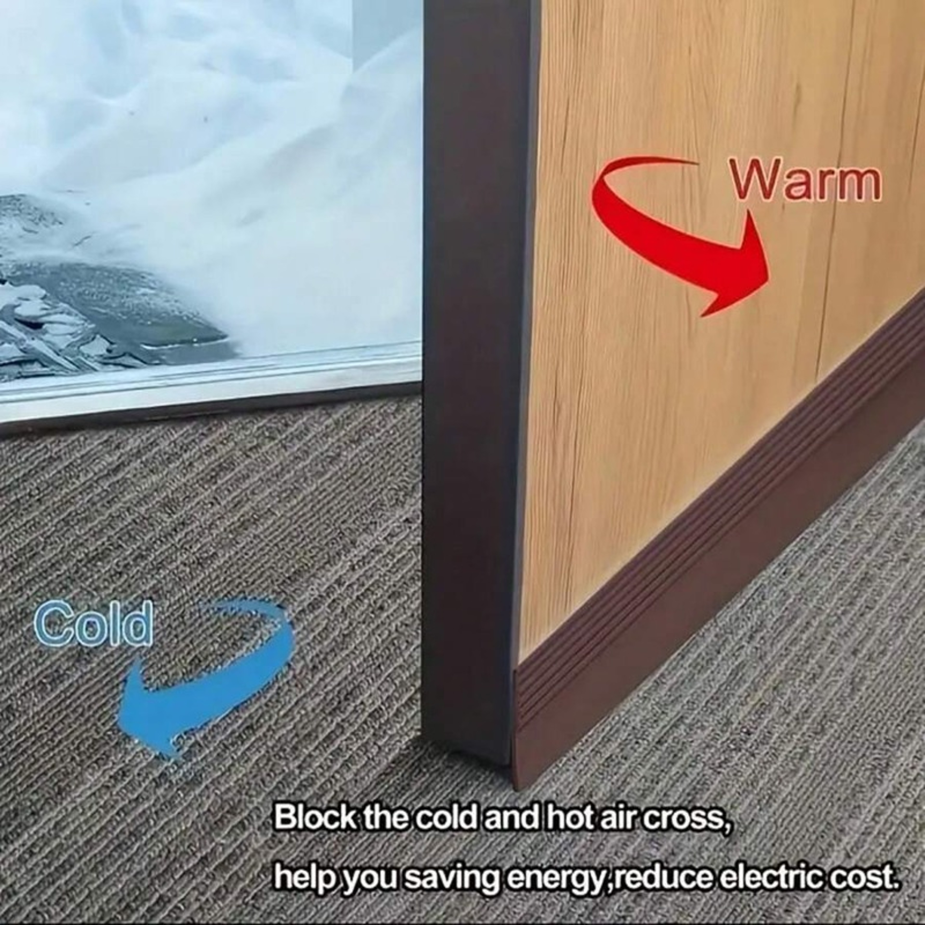 Sealing Strip for Wooden Doors, Sliding Windows, Glass Doors – Self Adhesive and Windproof – view 3
