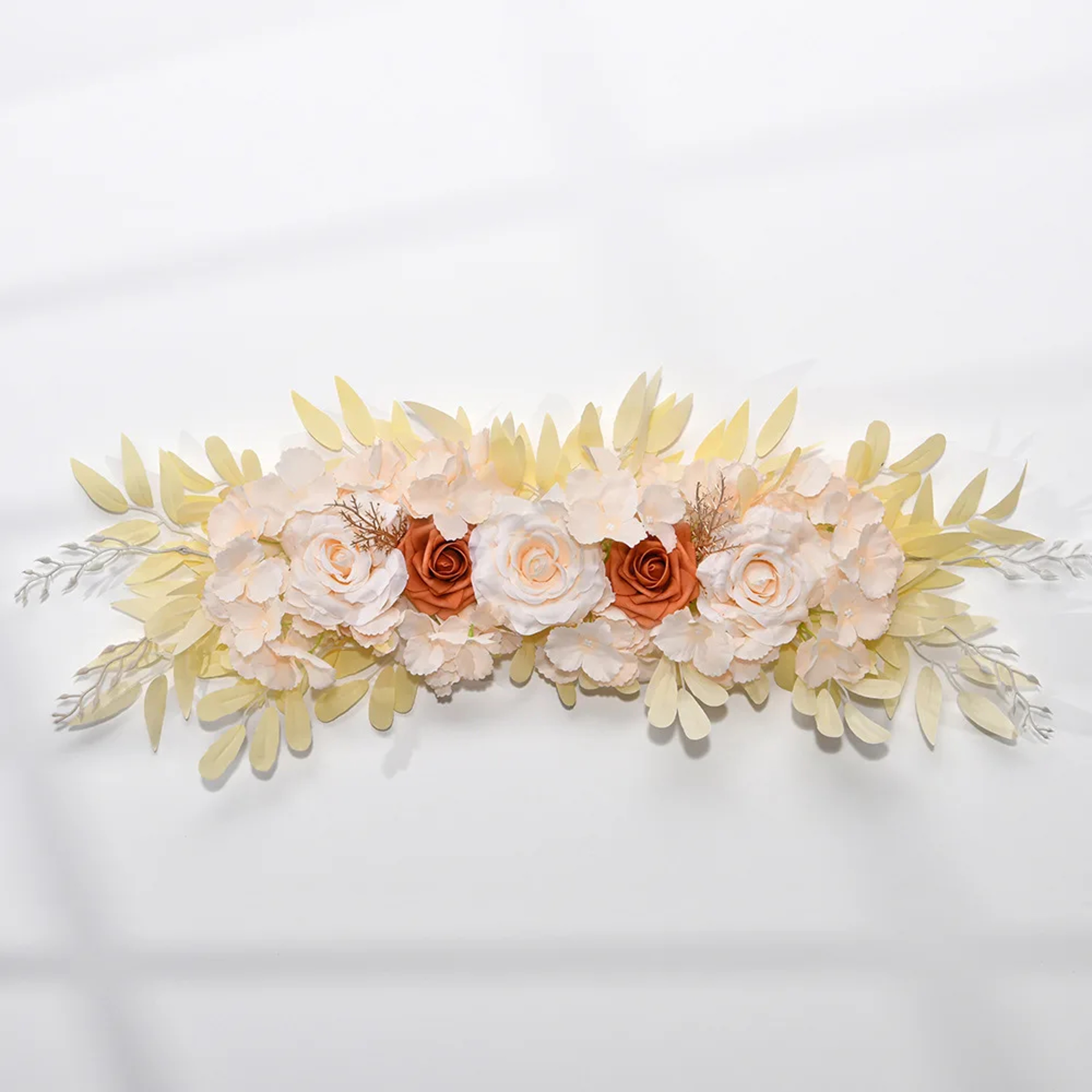 Wedding Artificial Flower Row, Silk Flower Row Wedding Arch, Table Centerpiece Floral Wall – view 5