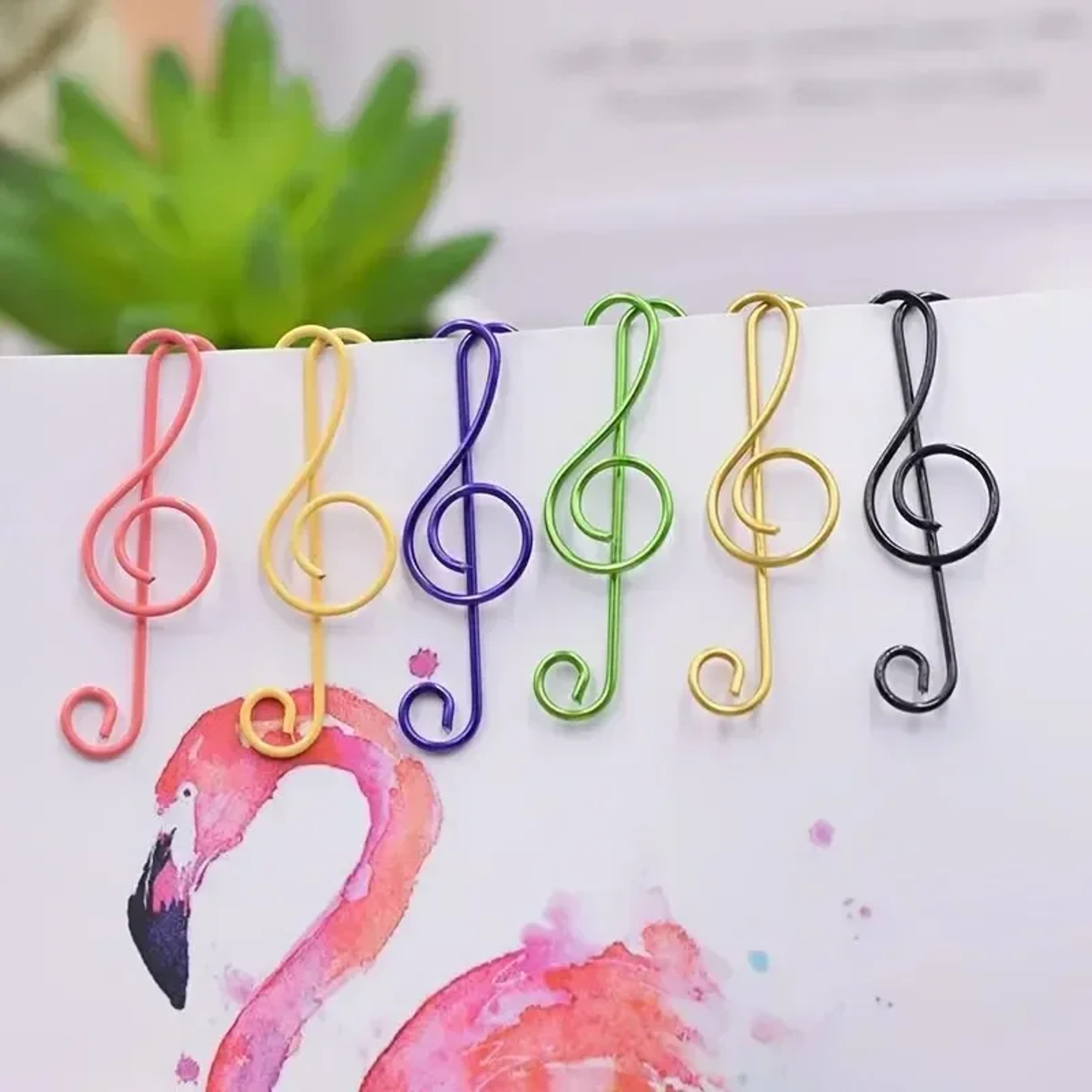 Cute Page Marker Notebook Organizer, Vibrant Music Note Paper Clips for Stationery & Craft Supplies – view 4