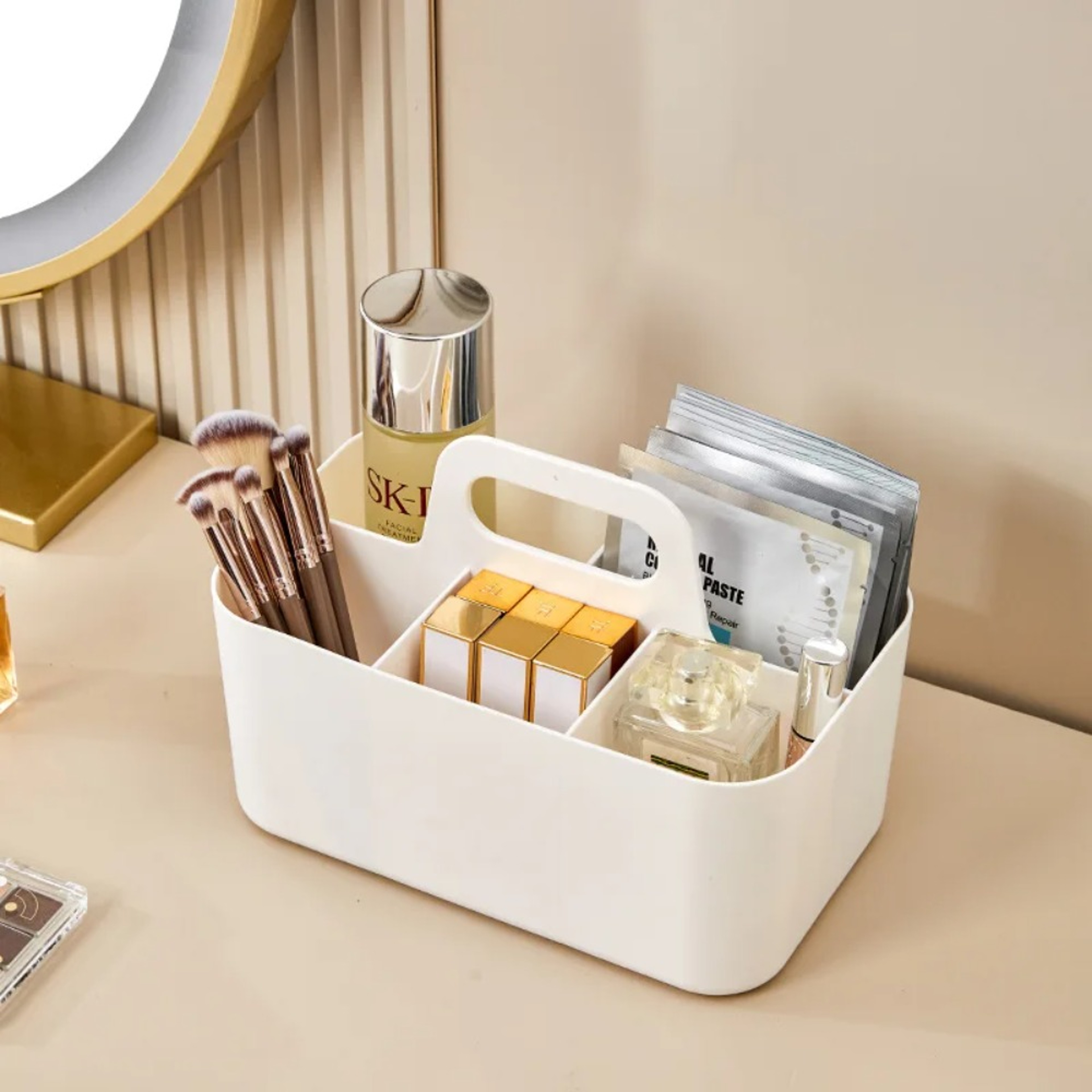 Divided Compartment Vanity  Bathroom Storage Solution For Makeup  Jewelry 3