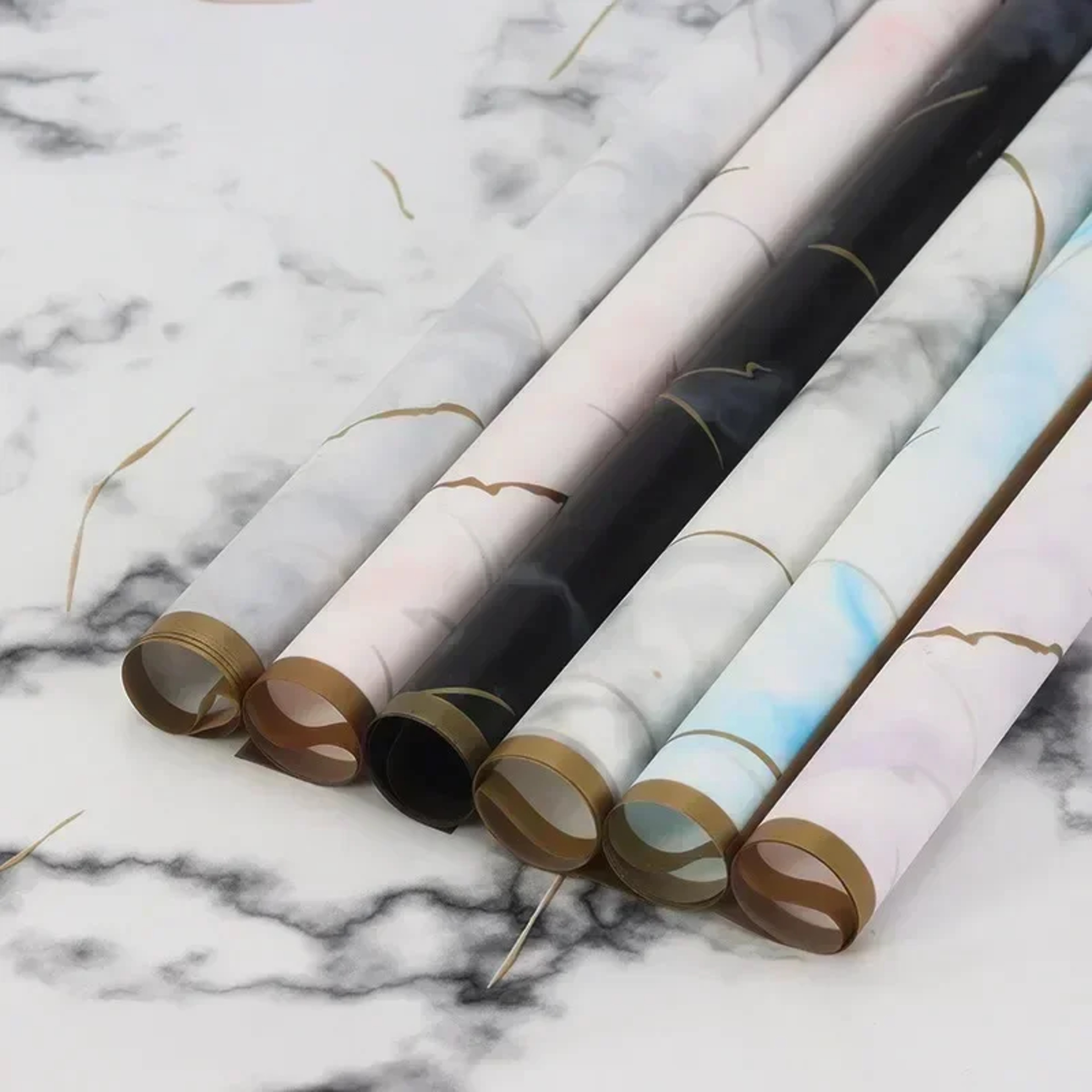 Floral Packaging Paper with Foil Trim for Birthday, Holiday Gifts, DIY Craft Party Decor – view 3