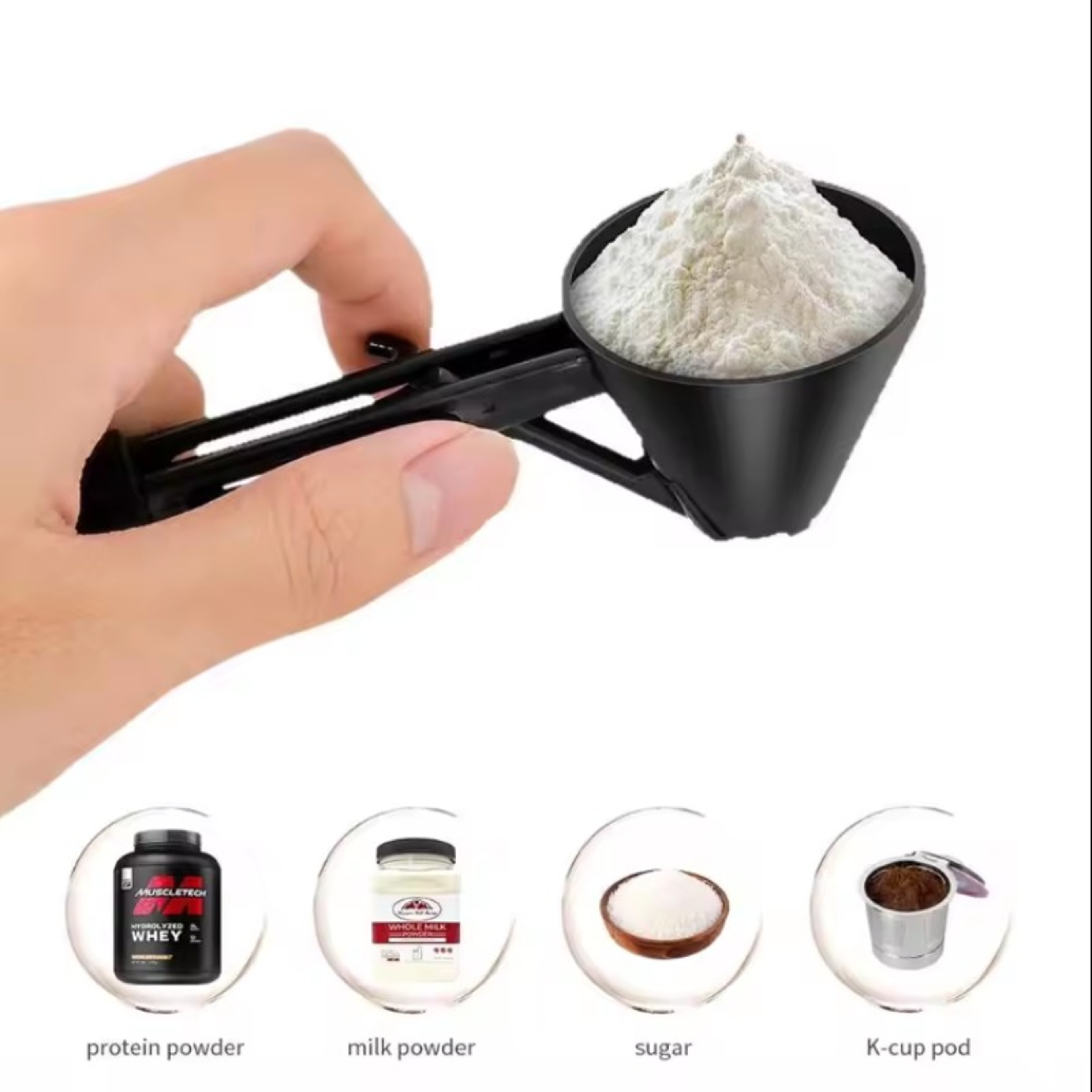 Sliding Design Coffee Scoop Funnel for Filling K-Cup Coffee Pot, Reusable Coffee Spoon Kitchen Accessories – view 2