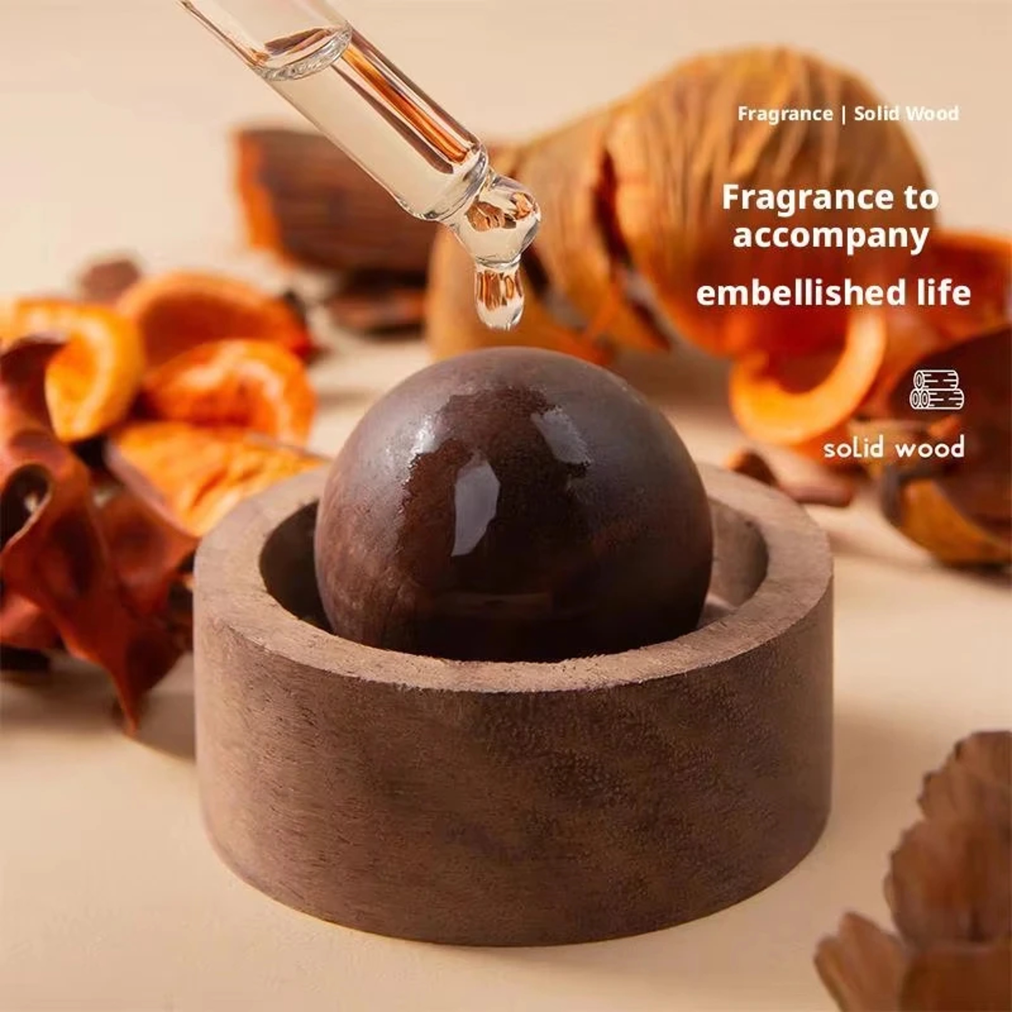 Essential Oil Diffuser Mini Cute Natural Wood Diffuser For Car Bedroom Living Room Office  Bathroom 3