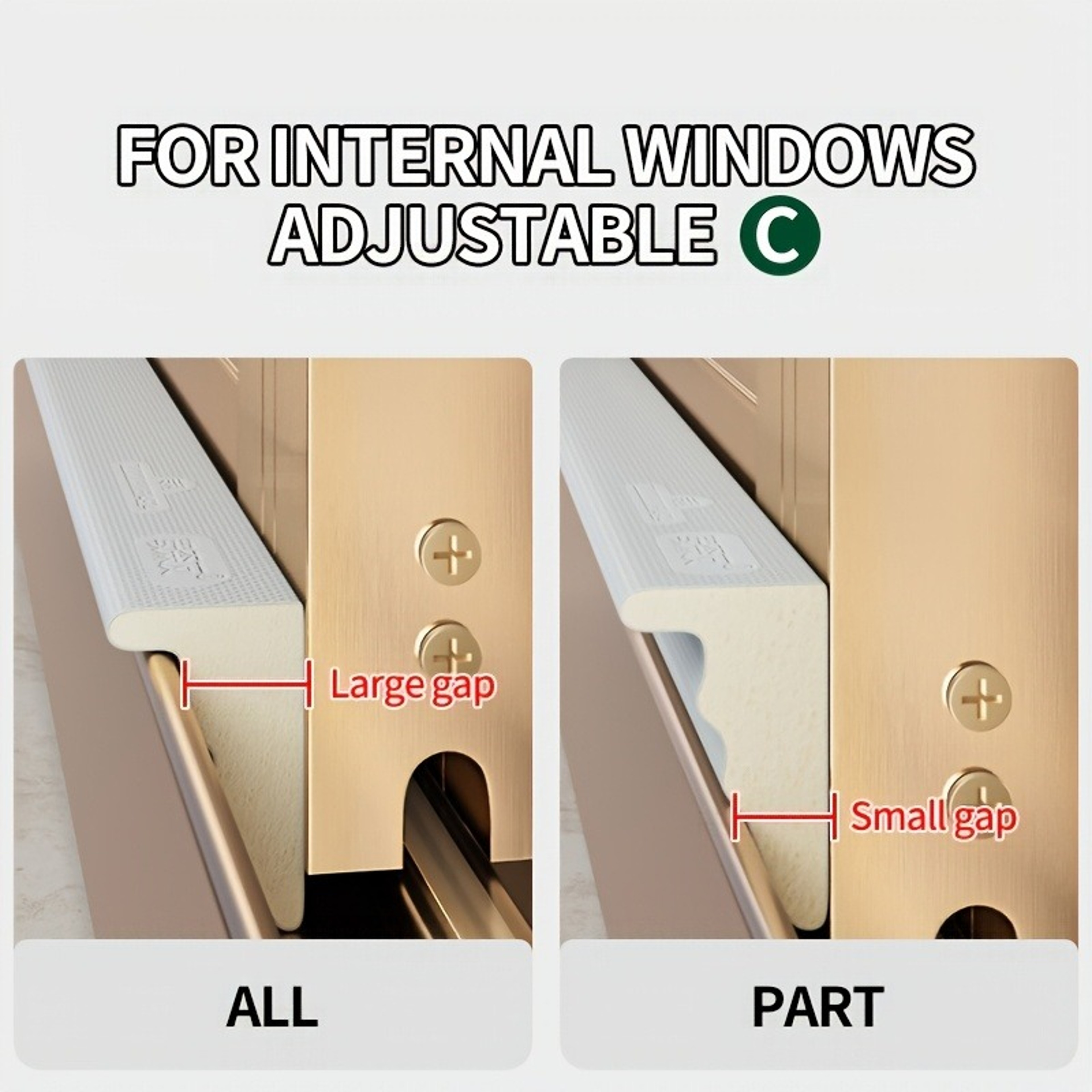 Windproof Draft Stopper, Window Seal Strip Set, Sound Insulation for Sliding Windows/Doors, Easy Install – view 4