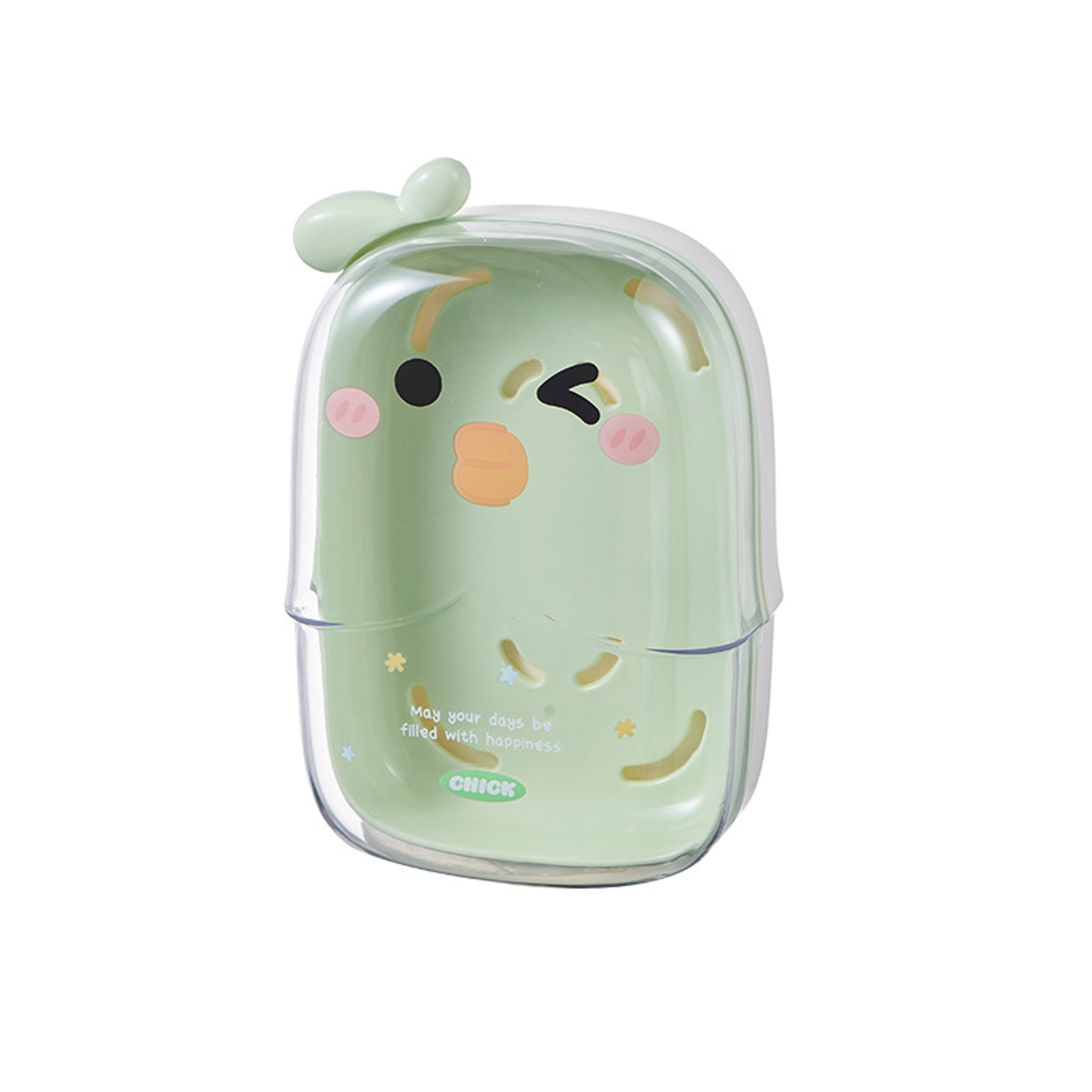 Portable Travel Soap Holder Cute Cartoon Duck Shaped Soap Case With Drainage DoubleLayer MoisturePr 5