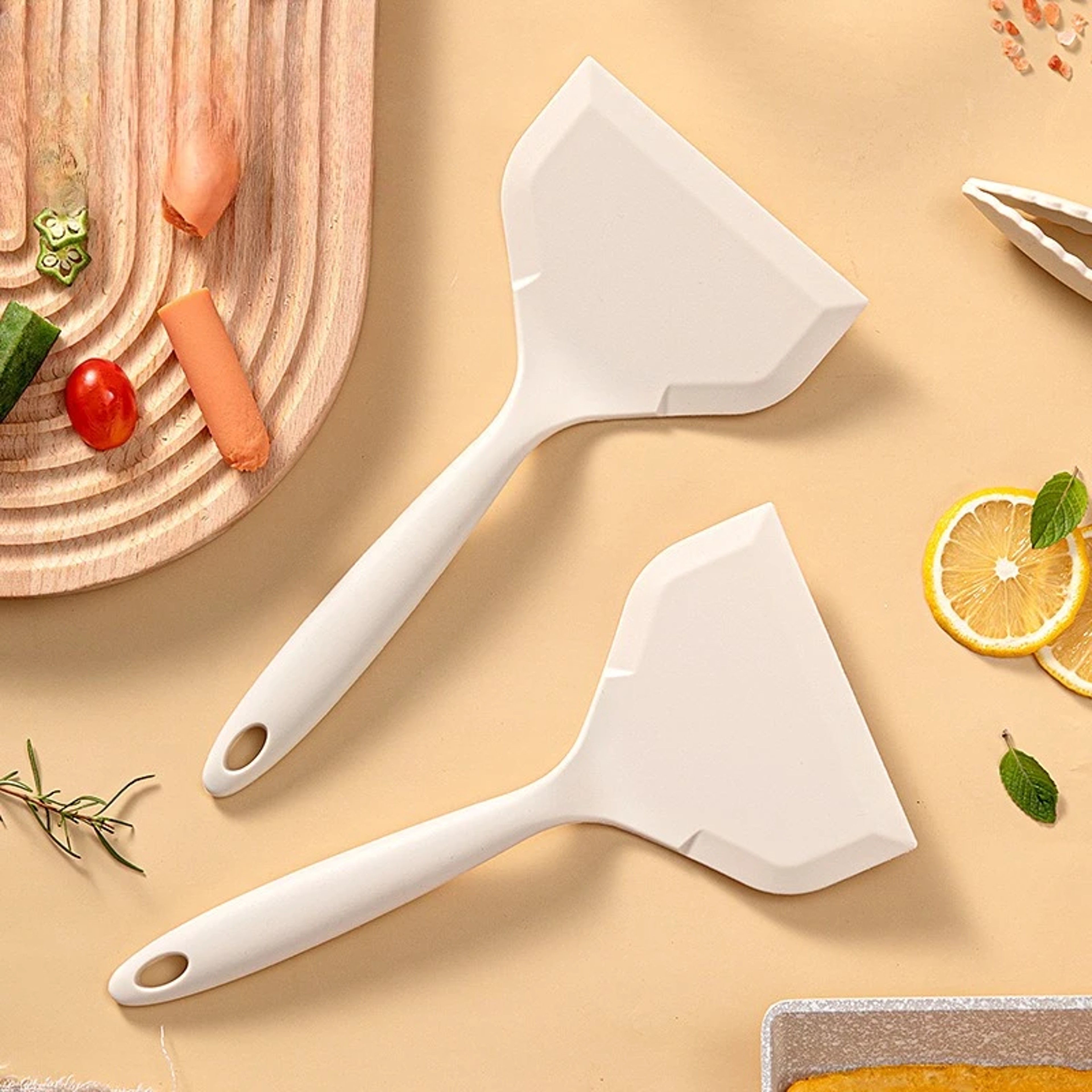 Food Grade Non-stick Frying Pan, Silicone Heat Resistant Spatula, Pancake Baking Scoop – view 1