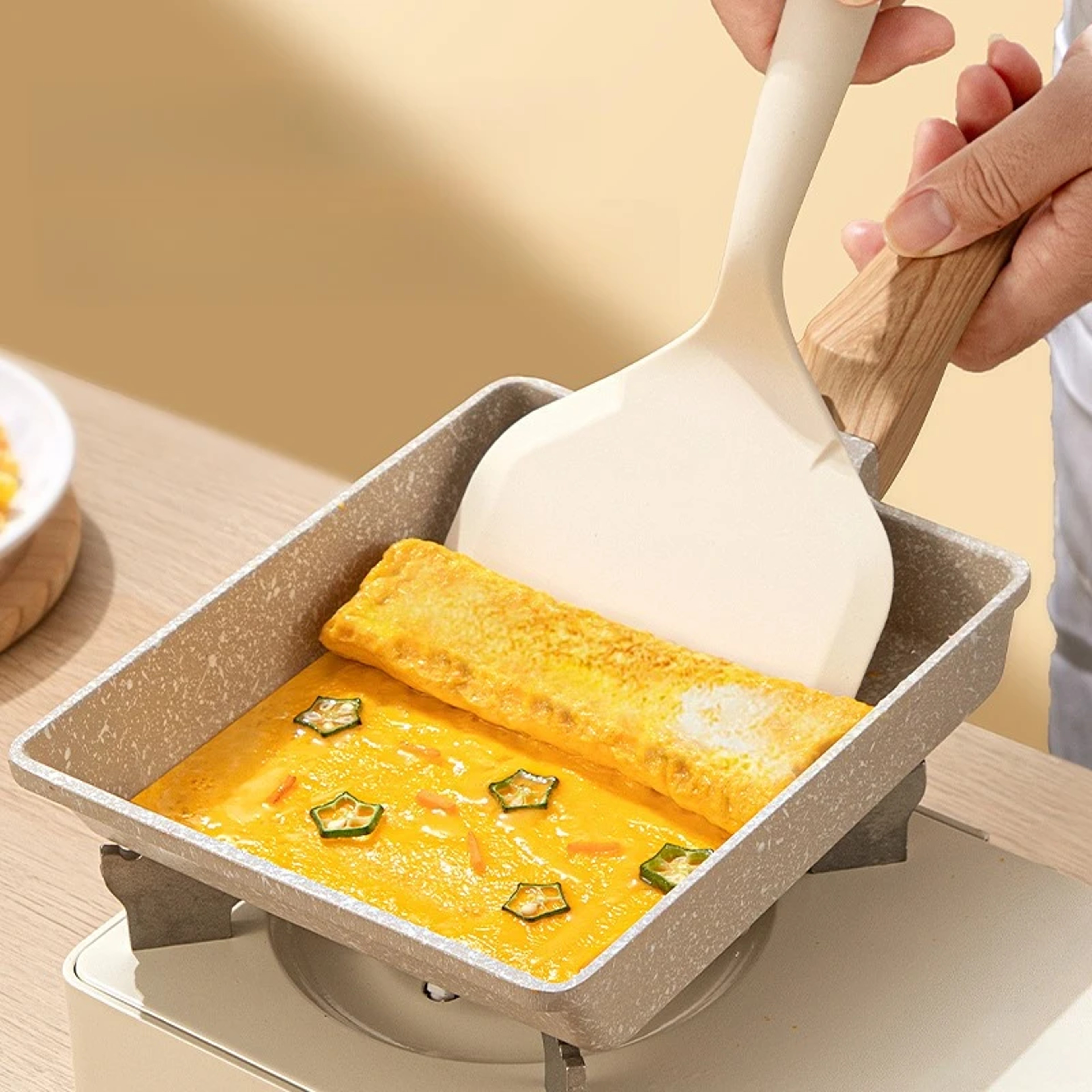 Food Grade Non-stick Frying Pan, Silicone Heat Resistant Spatula, Pancake Baking Scoop – view 2