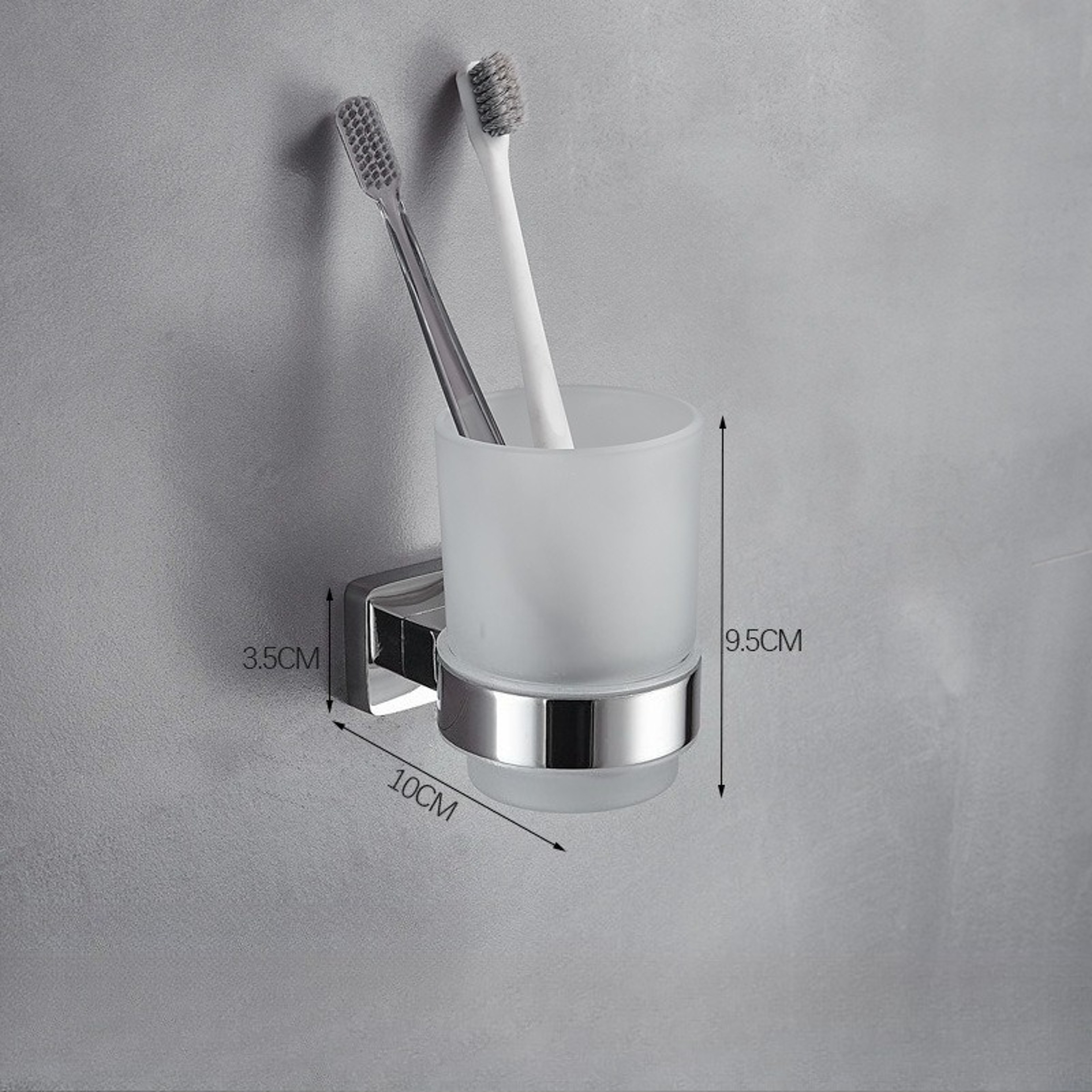Wall-Mounted Bathroom Toothbrush Cup Storage Organizer, Rust-Proof Sturdy Holder for Bathroom Use – view 5