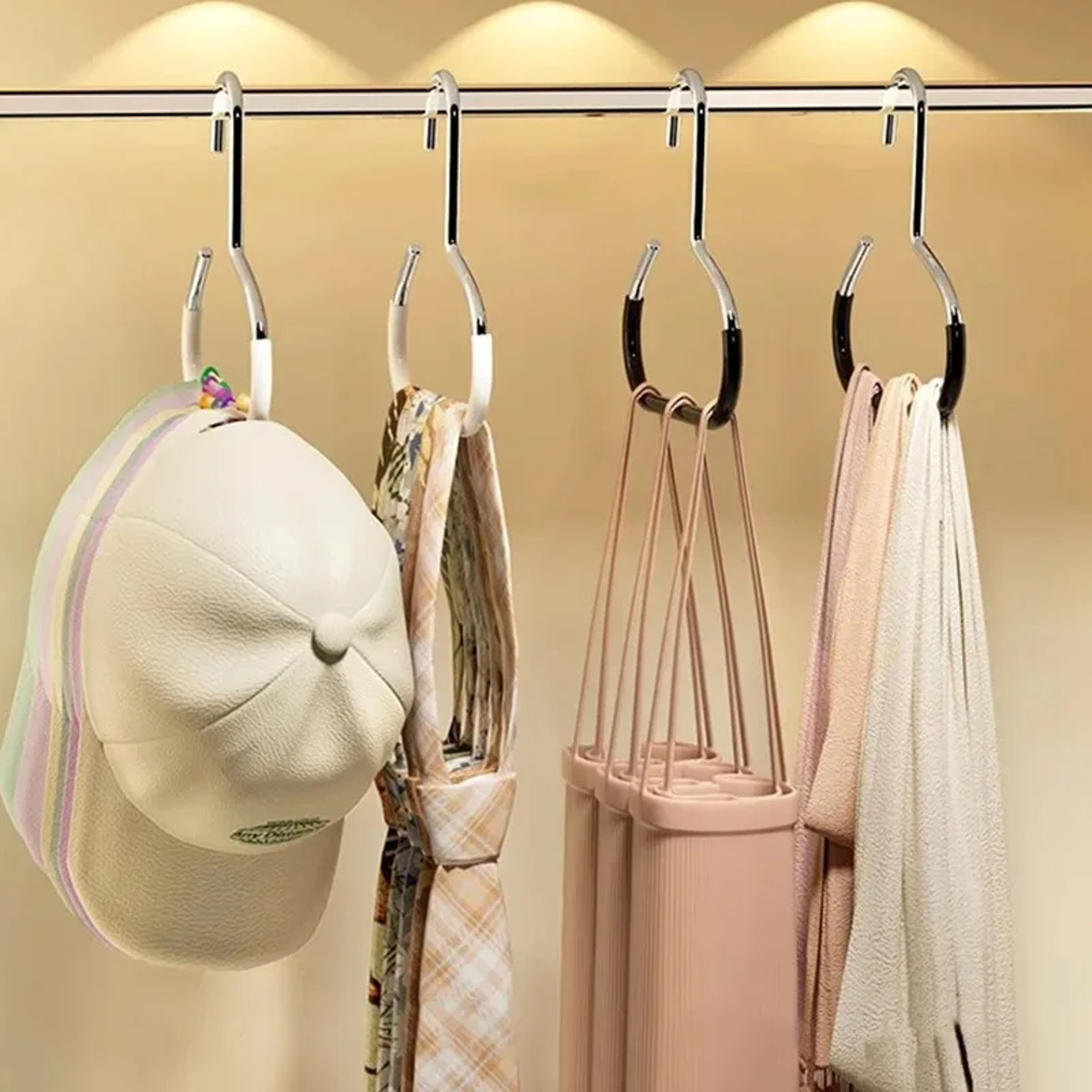 Baseball Cap Organizer, Scarf Storage Holder, Hats Display Rack for Closet Bedroom Saving – view 1