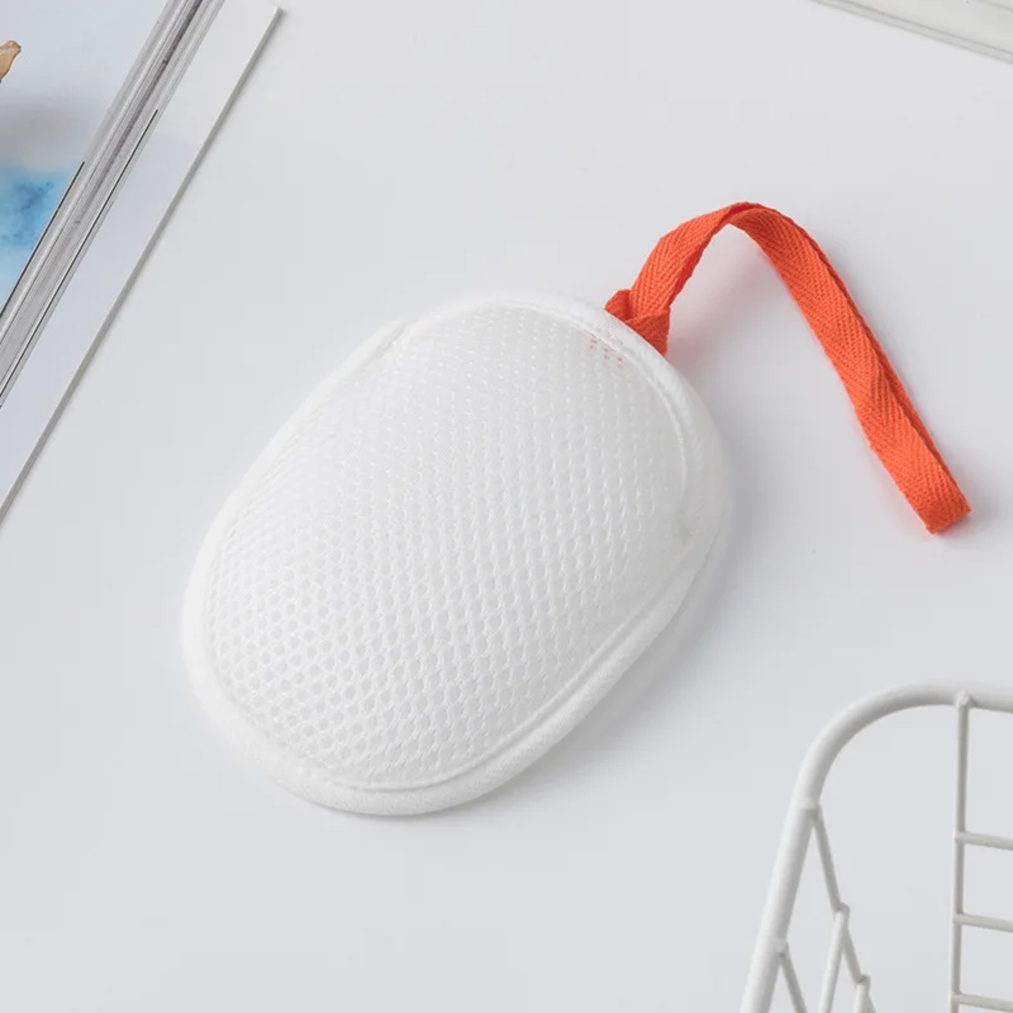 Household Bath Cleaning Accessories Set QuickDrying Foam Net Bath Flower Soap Bag With Suction Cup  5