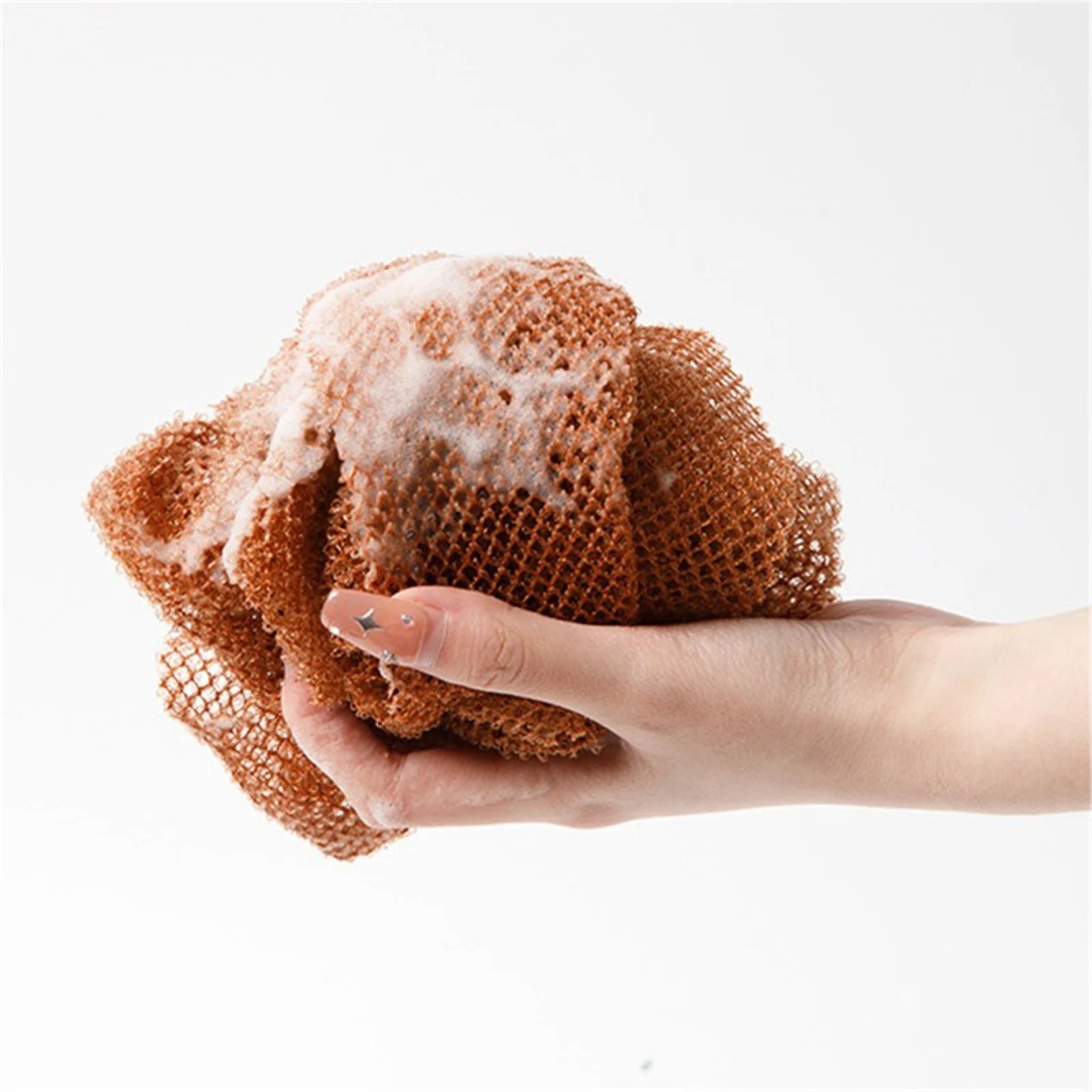 Foam Soap Network Exfoliating Net Sponge Back Scrubbing Tool For Bath Shower Skin Care 0