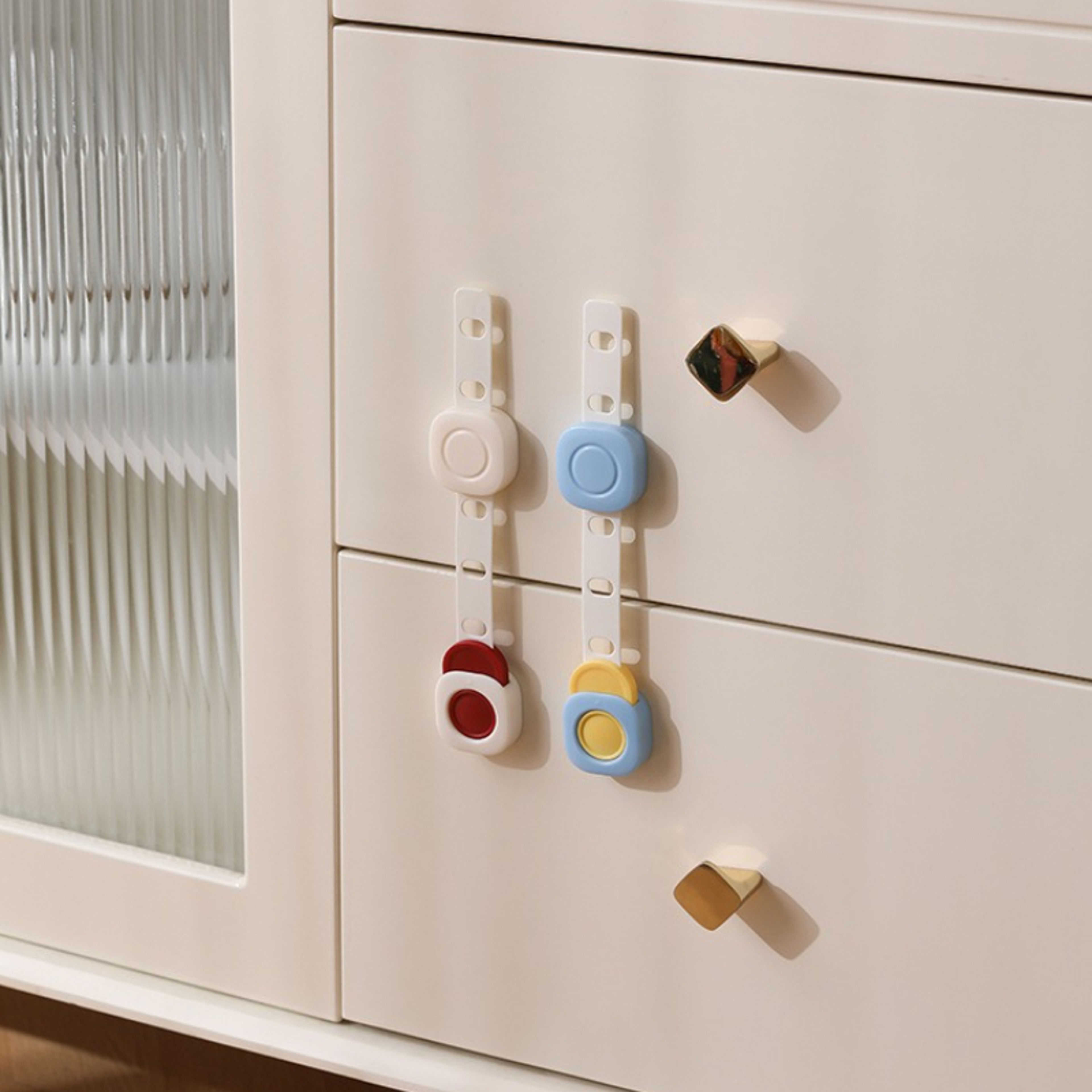 Child Safety Lock, No Drilling Baby Proof Lock for Drawers, Refrigerators, Doors | Anti-Pinch Finger Guard – view 6
