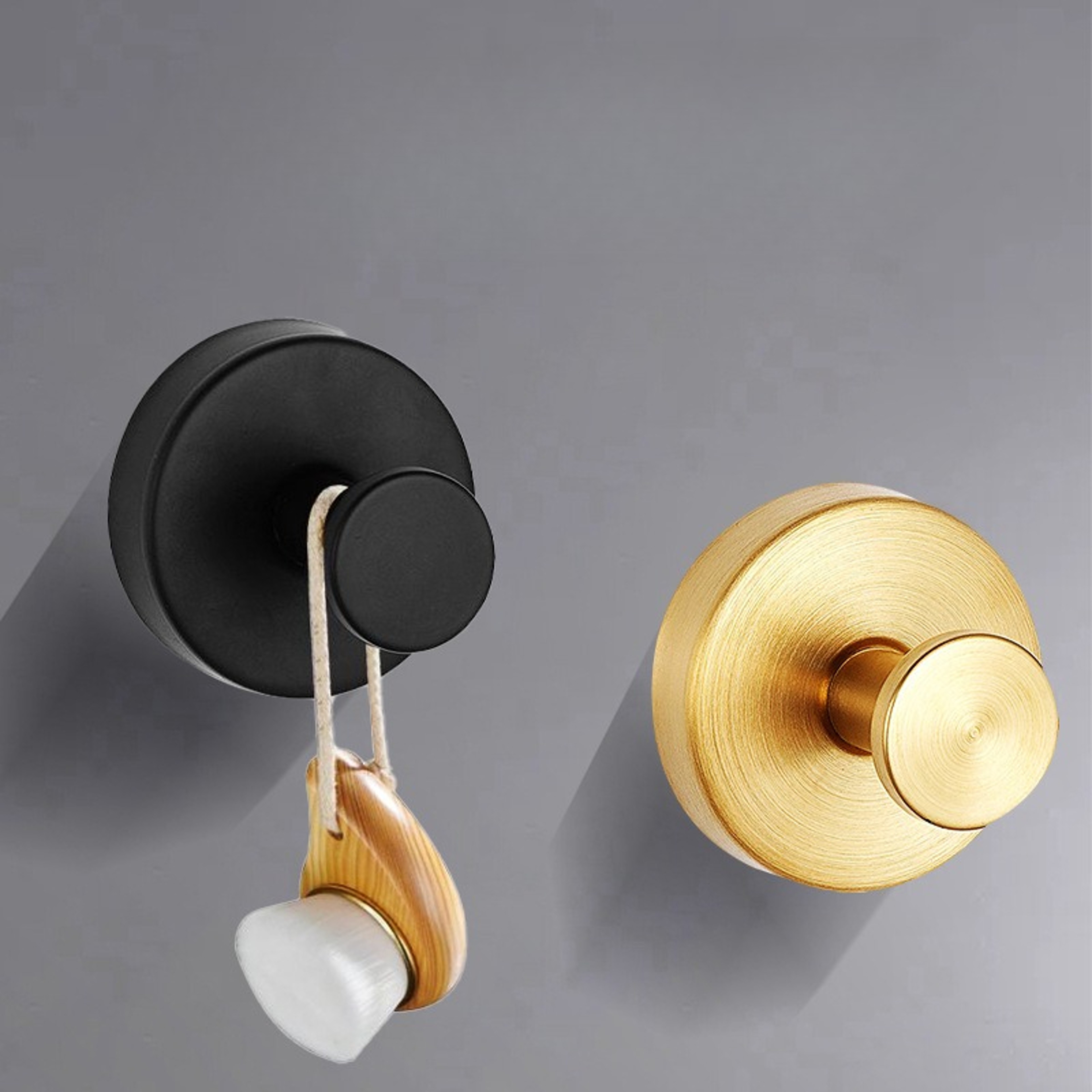 Waterproof Black No Drill Suction Cup Hooks, Strong Hold for Bathroom, Kitchen, Towels, Bags – view 1