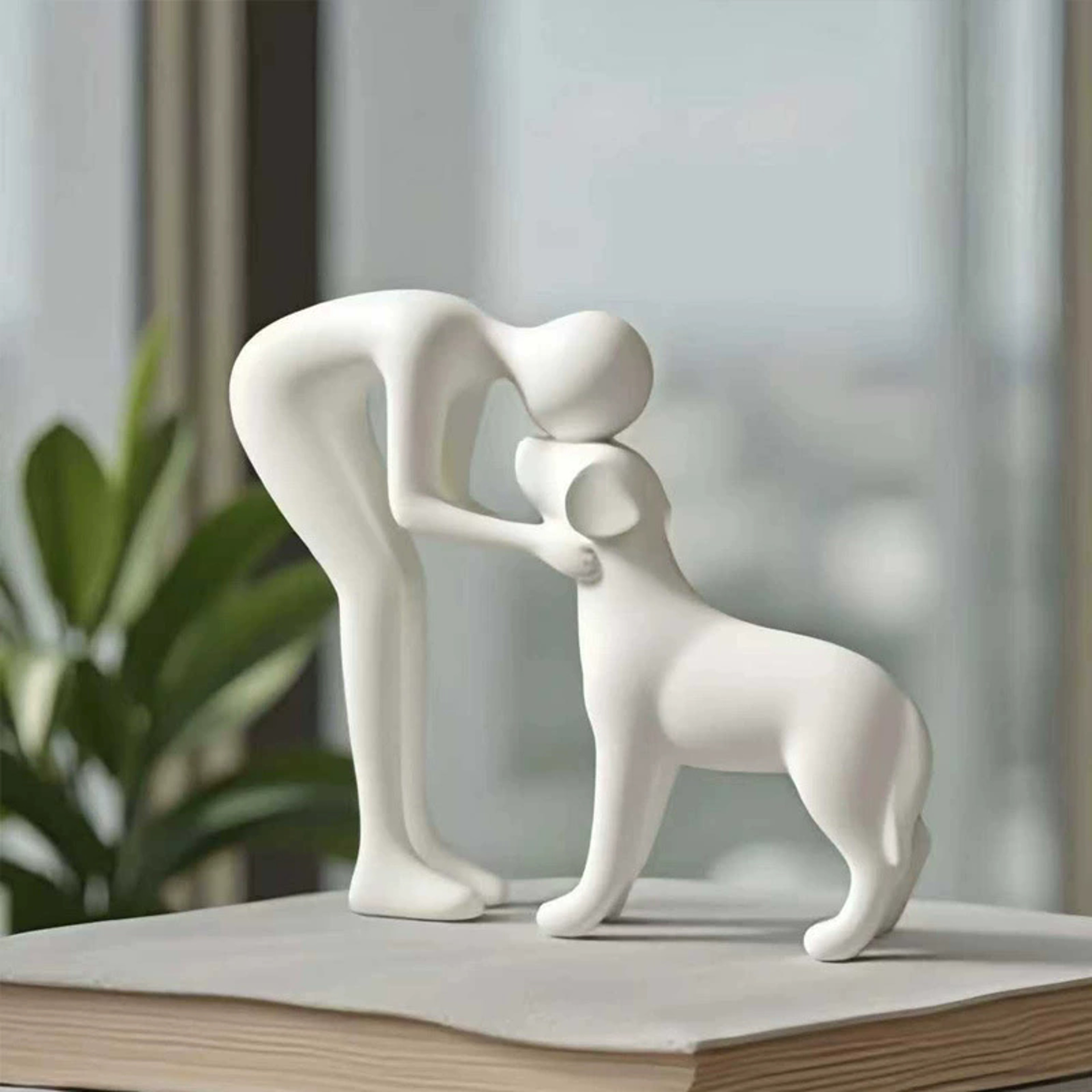 Interactive Human and Pet Figurines Abstract Art for Home and Office Decor – view 7