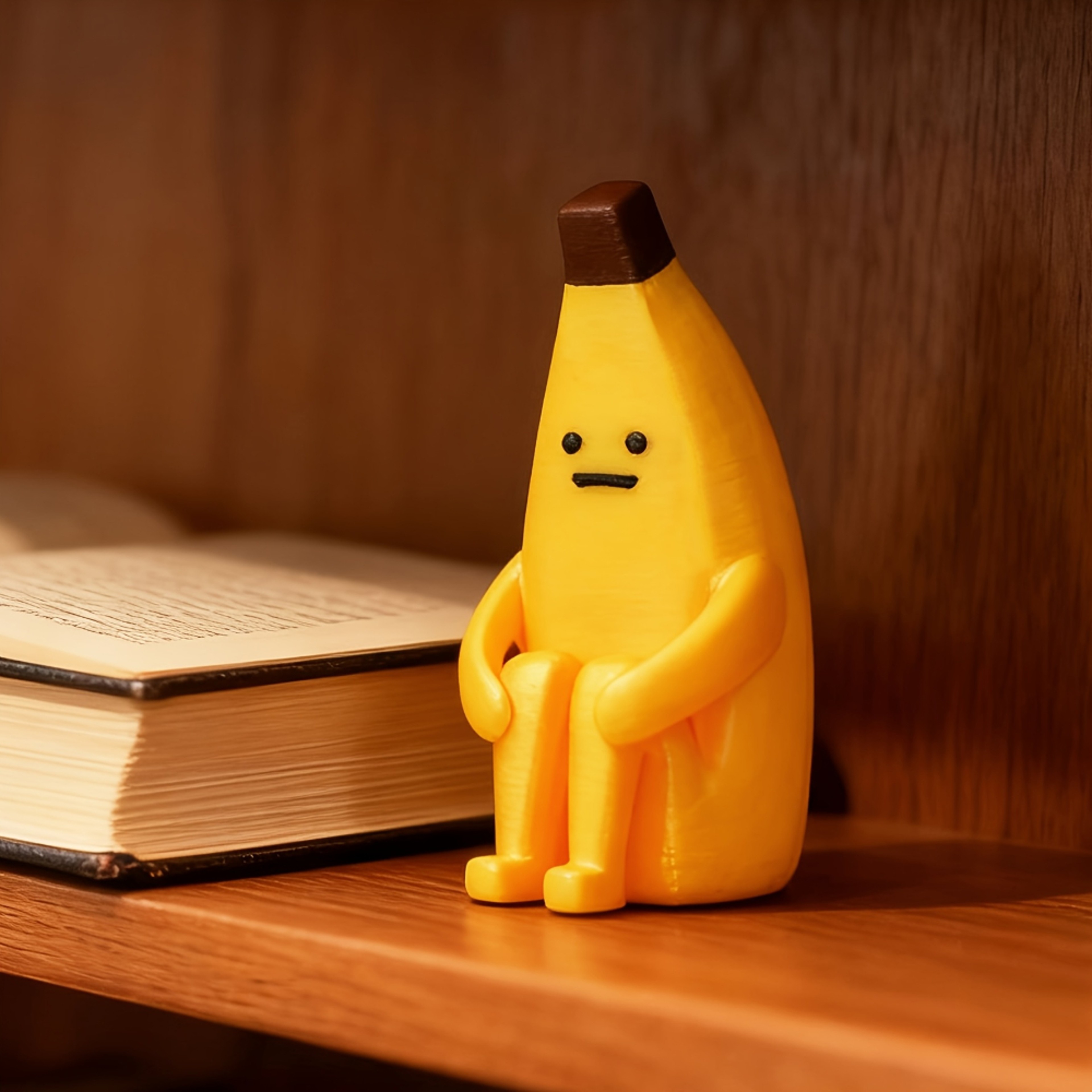 Durable Anxious Banana Printed Figurines – Unique Pla Decor for Home, Office, Car, Perfect Gift – view 1