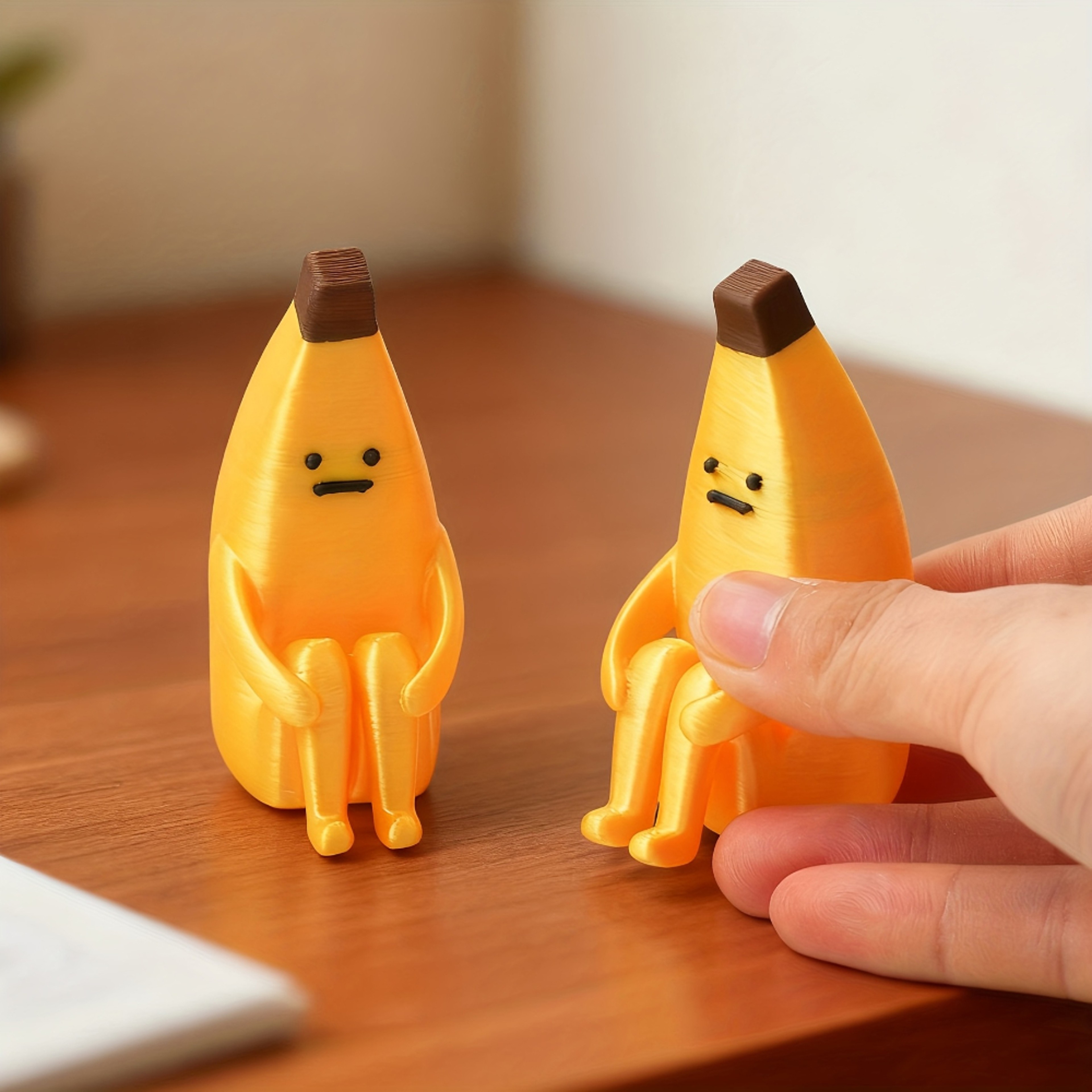 Durable Anxious Banana Printed Figurines – Unique Pla Decor for Home, Office, Car, Perfect Gift – view 3