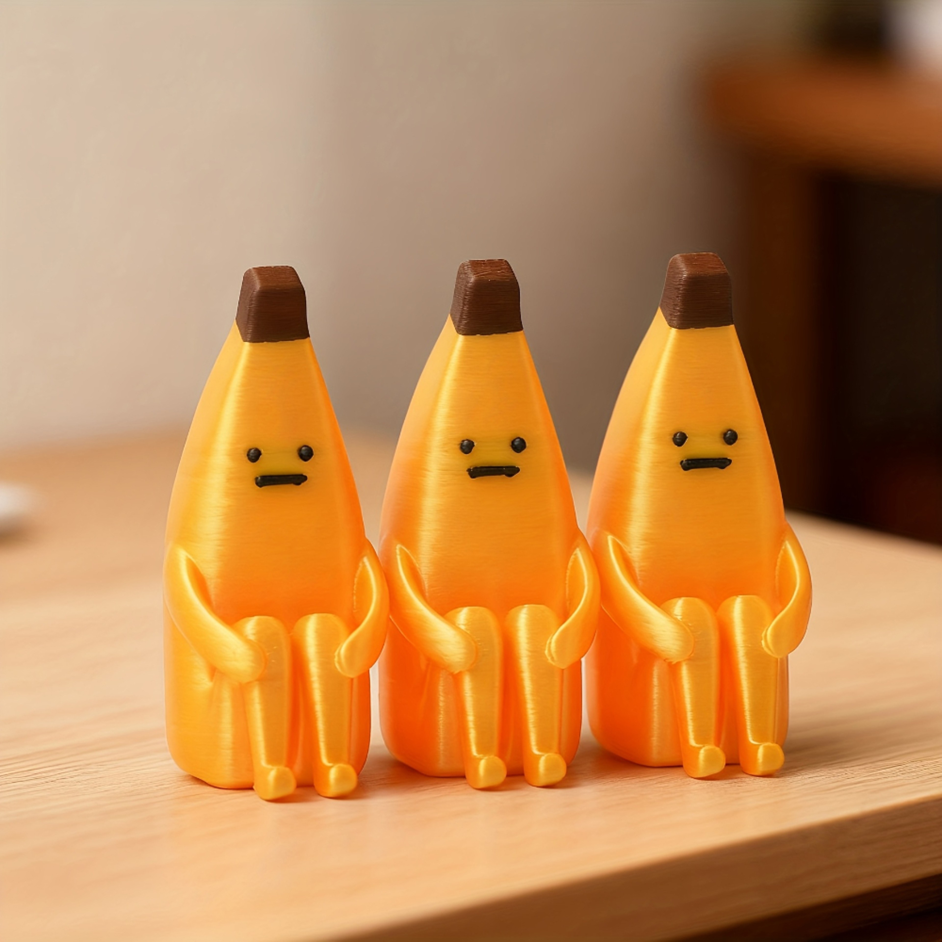 Durable Anxious Banana Printed Figurines – Unique Pla Decor for Home, Office, Car, Perfect Gift – view 4