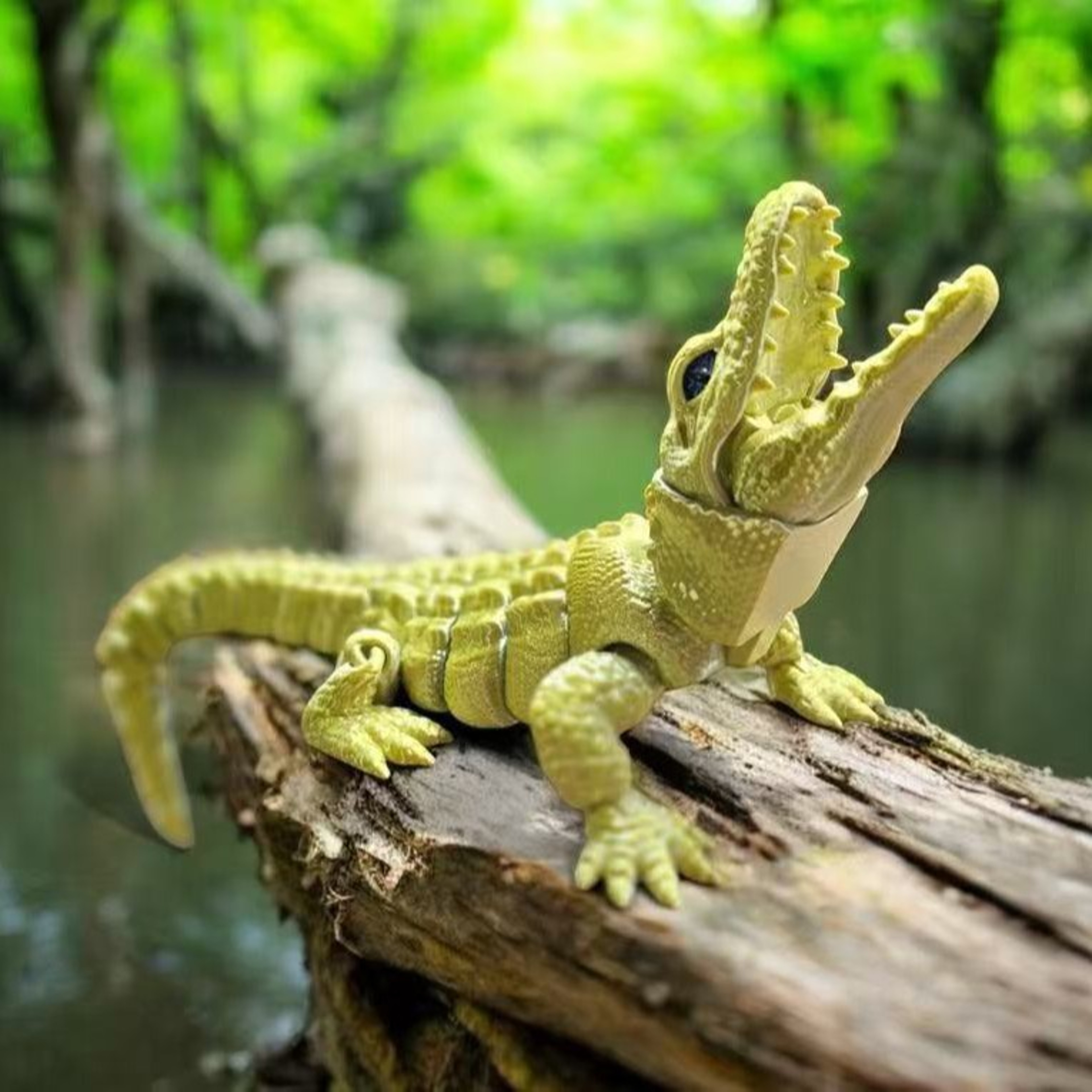 Desktop Accessories Movable Skeleton Crocodile Home Decoration Shapeable Joints 0